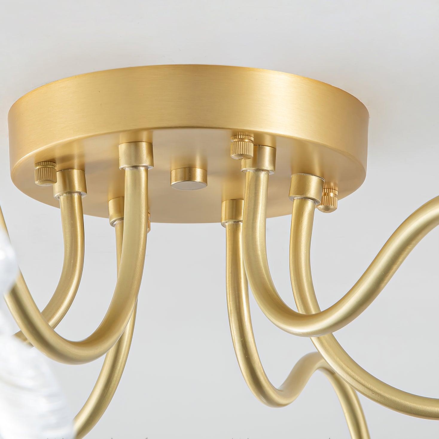 Lotus Leaf Glass Ceiling Lamp - Blowlighting