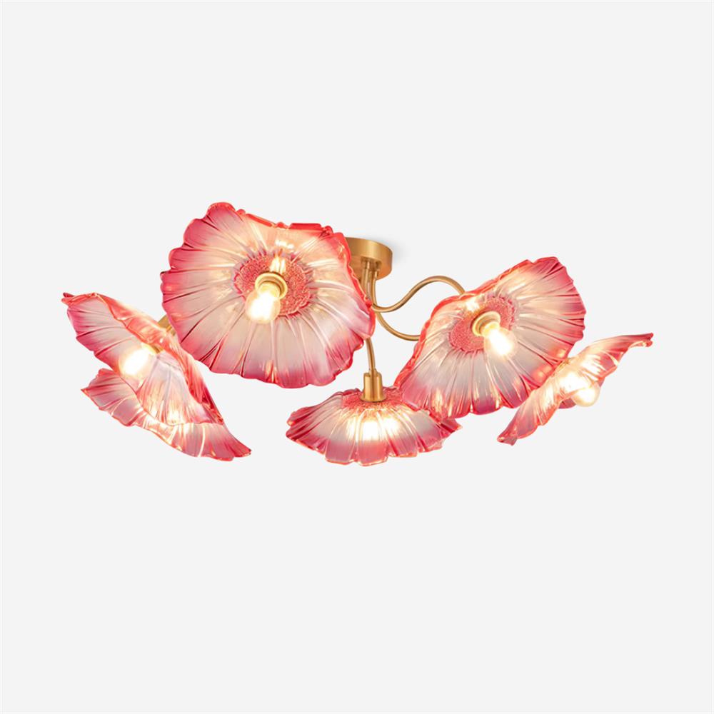Lotus Leaf Glass Ceiling Lamp - Blowlighting