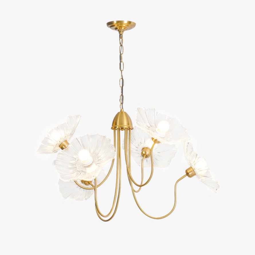Lotus Leaf Glass Chandelier - Blowlighting