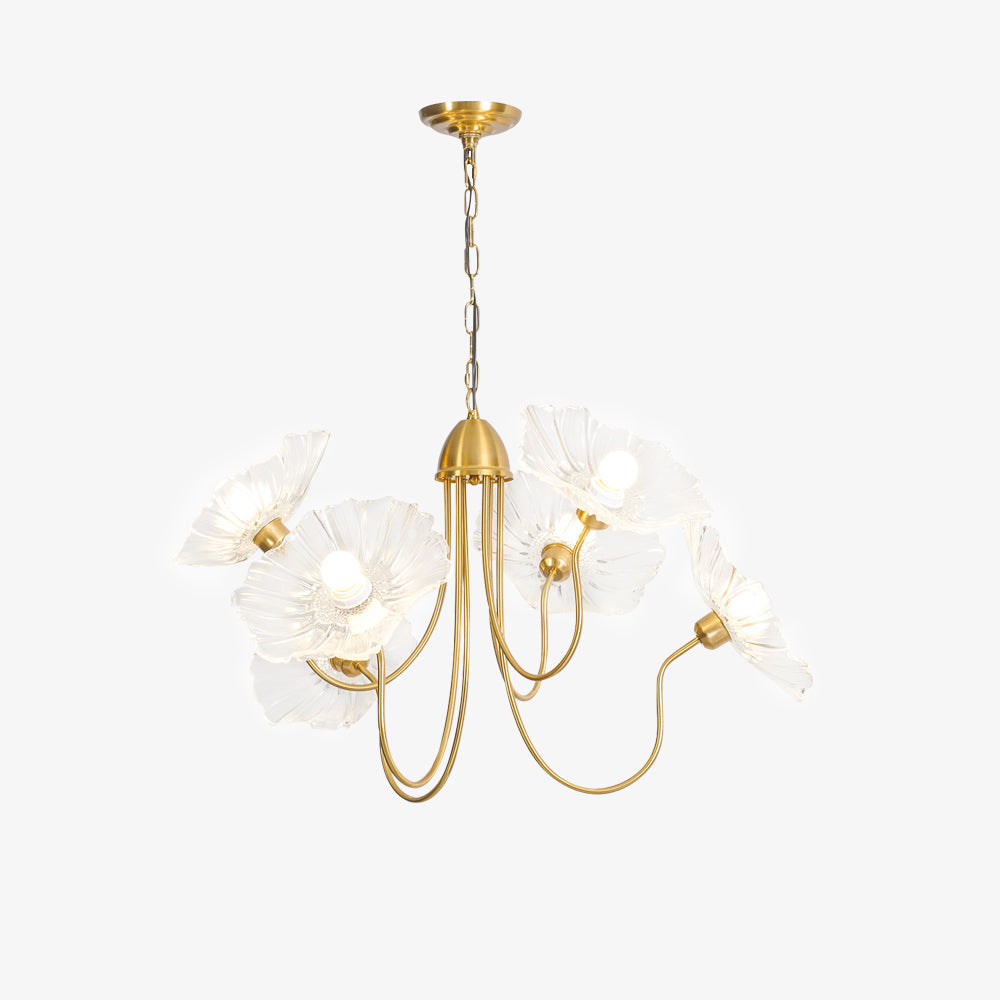 Lotus Leaf Glass Chandelier - Blowlighting