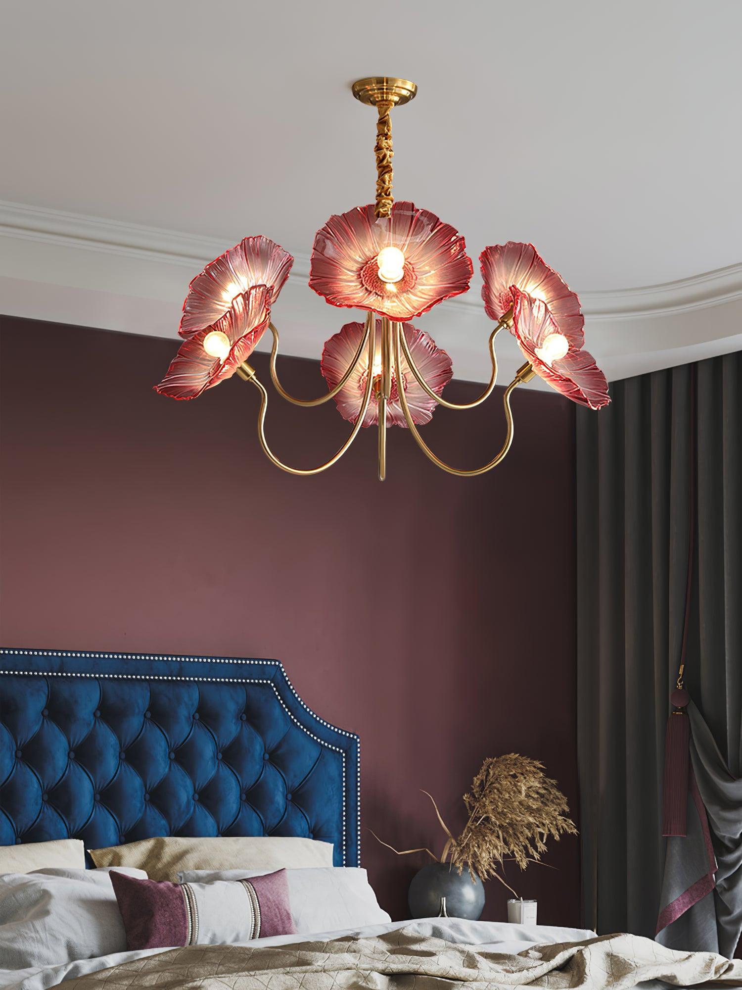 Lotus Leaf Glass Chandelier - Blowlighting