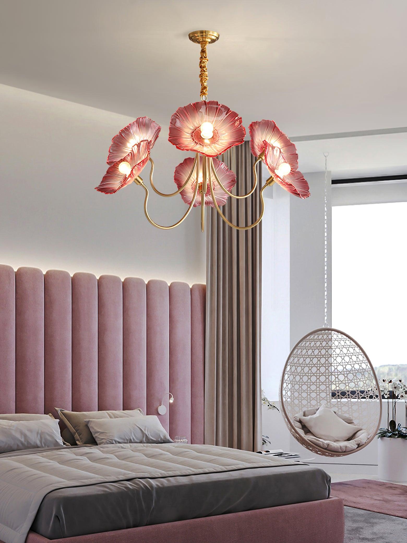 Lotus Leaf Glass Chandelier - Blowlighting
