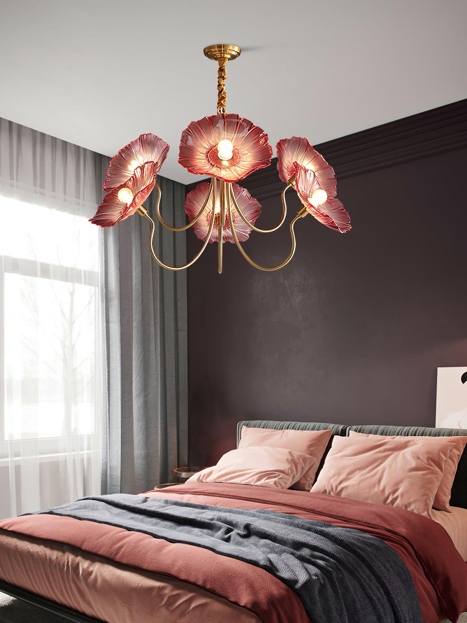 Lotus Leaf Glass Chandelier - Blowlighting