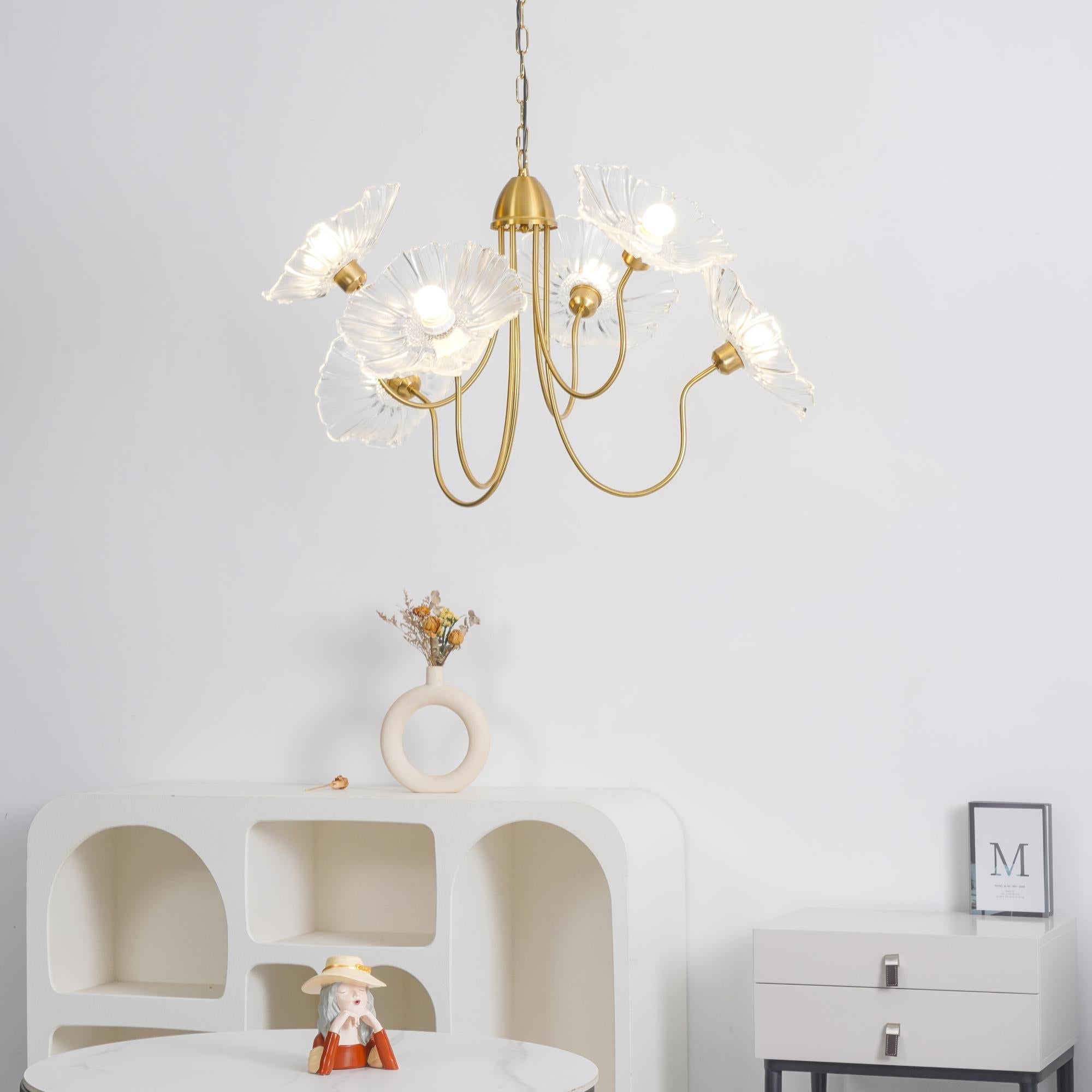 Lotus Leaf Glass Chandelier - Blowlighting