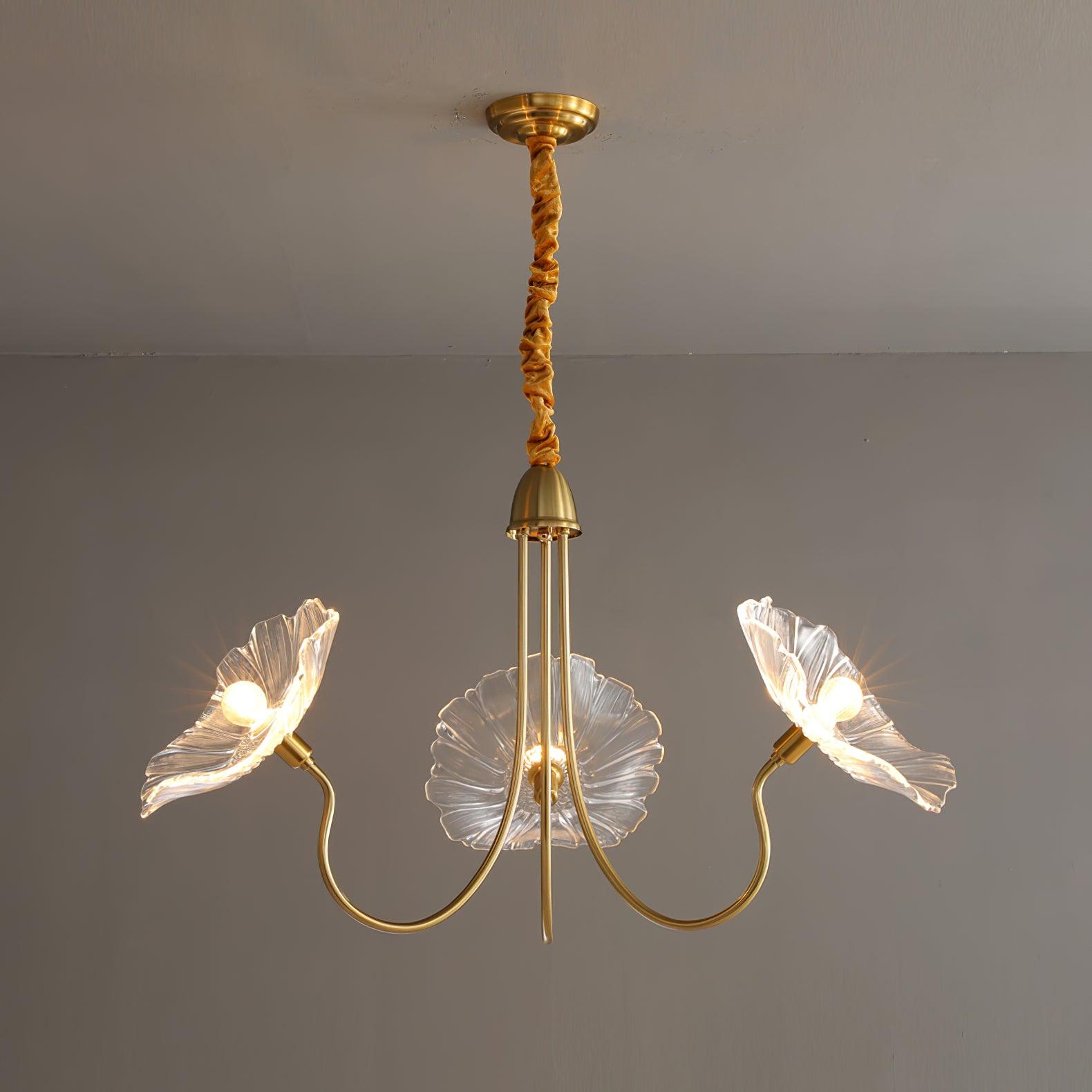 Lotus Leaf Glass Chandelier - Blowlighting