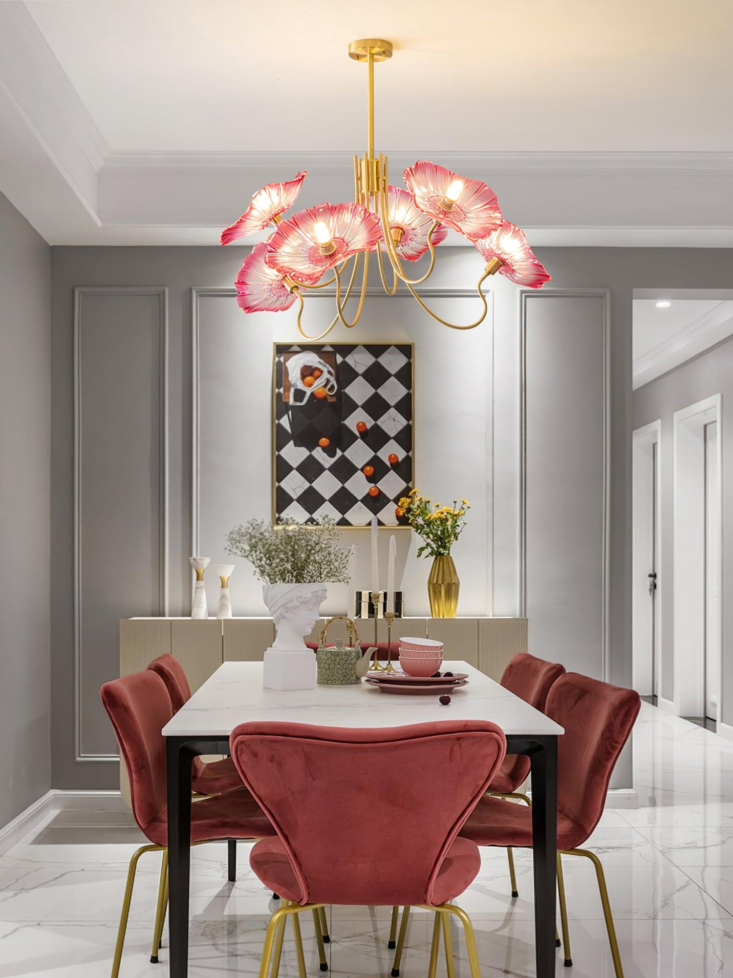 Lotus Leaf Glass Chandelier - Blowlighting