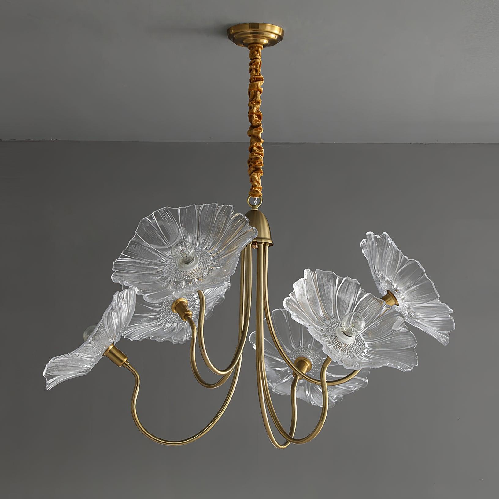 Lotus Leaf Glass Chandelier - Blowlighting