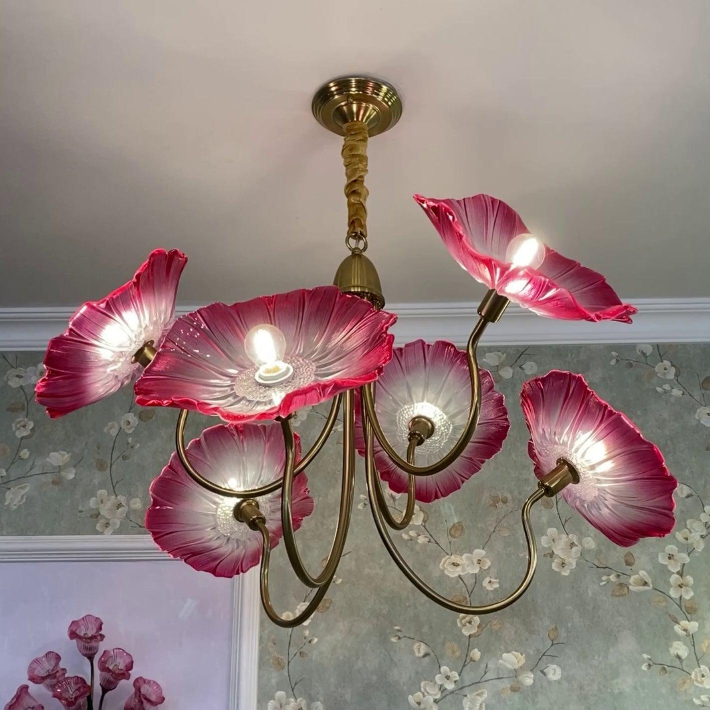 Lotus Leaf Glass Chandelier - Blowlighting
