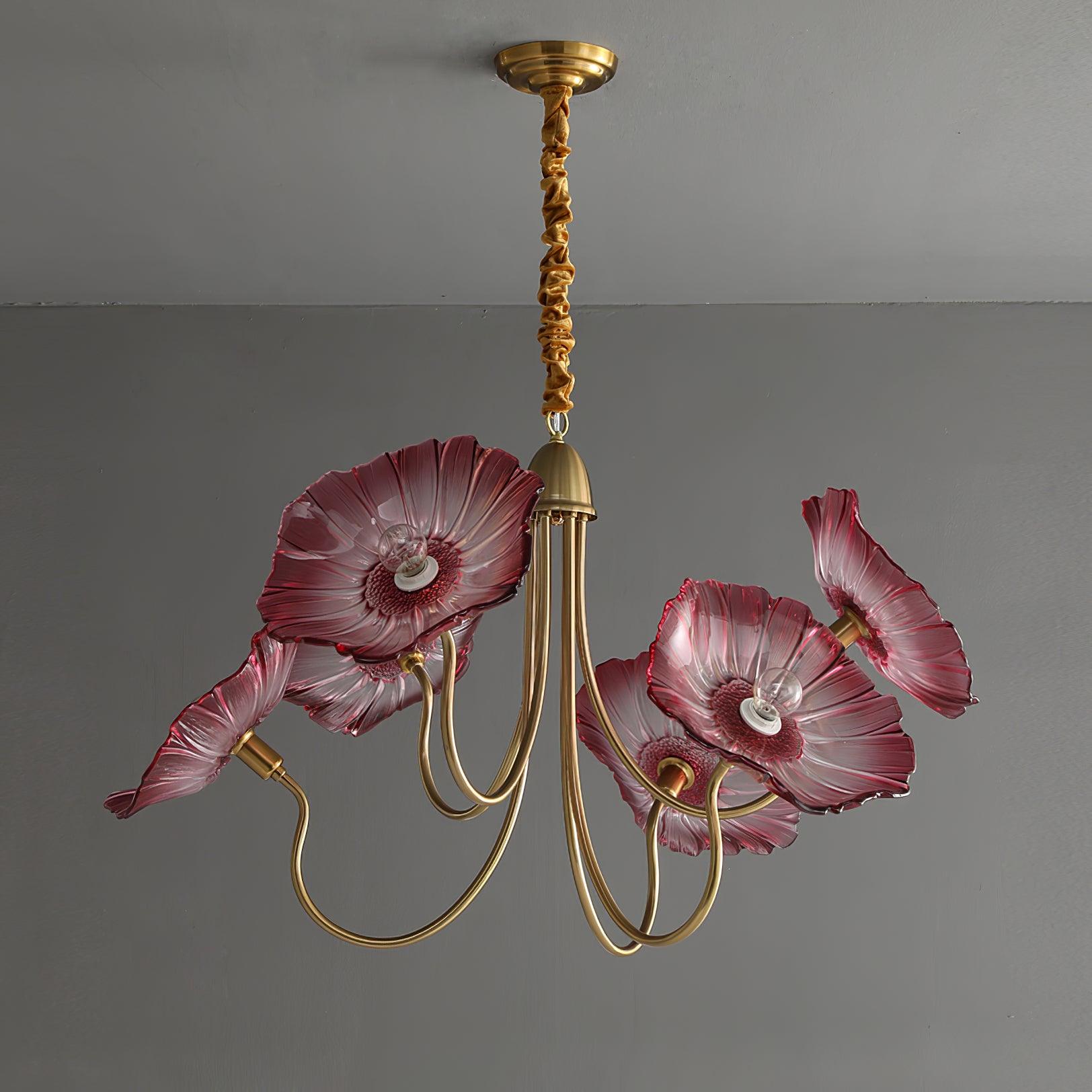Lotus Leaf Glass Chandelier - Blowlighting