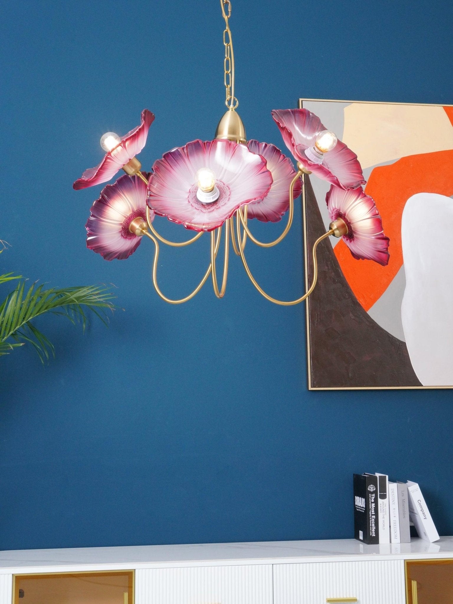 Lotus Leaf Glass Chandelier - Blowlighting