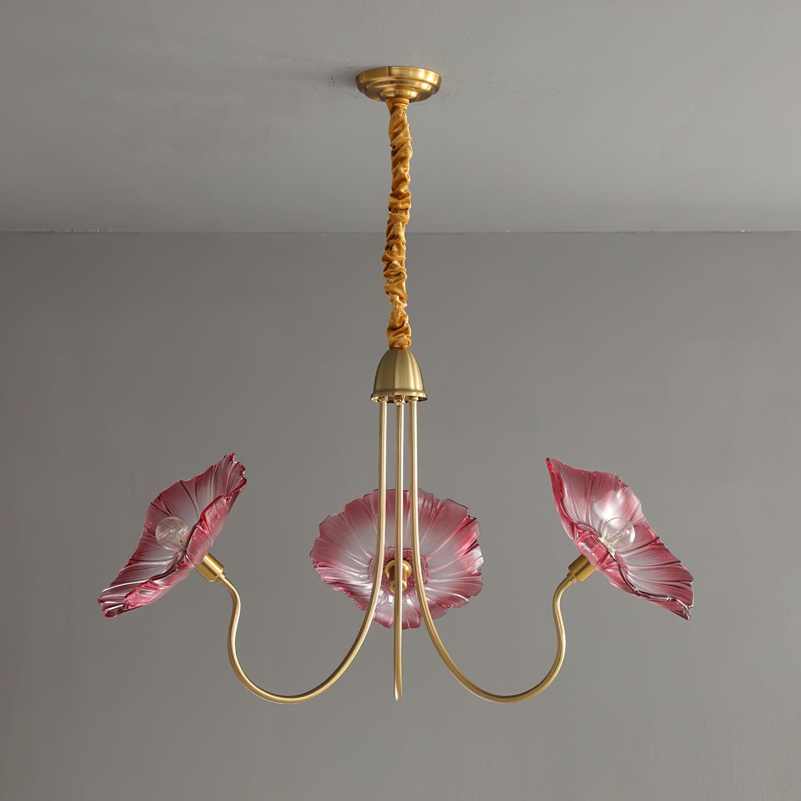 Lotus Leaf Glass Chandelier - Blowlighting