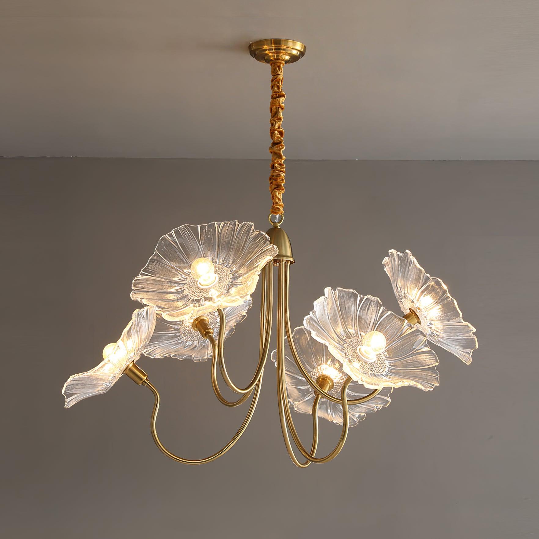 Lotus Leaf Glass Chandelier - Blowlighting