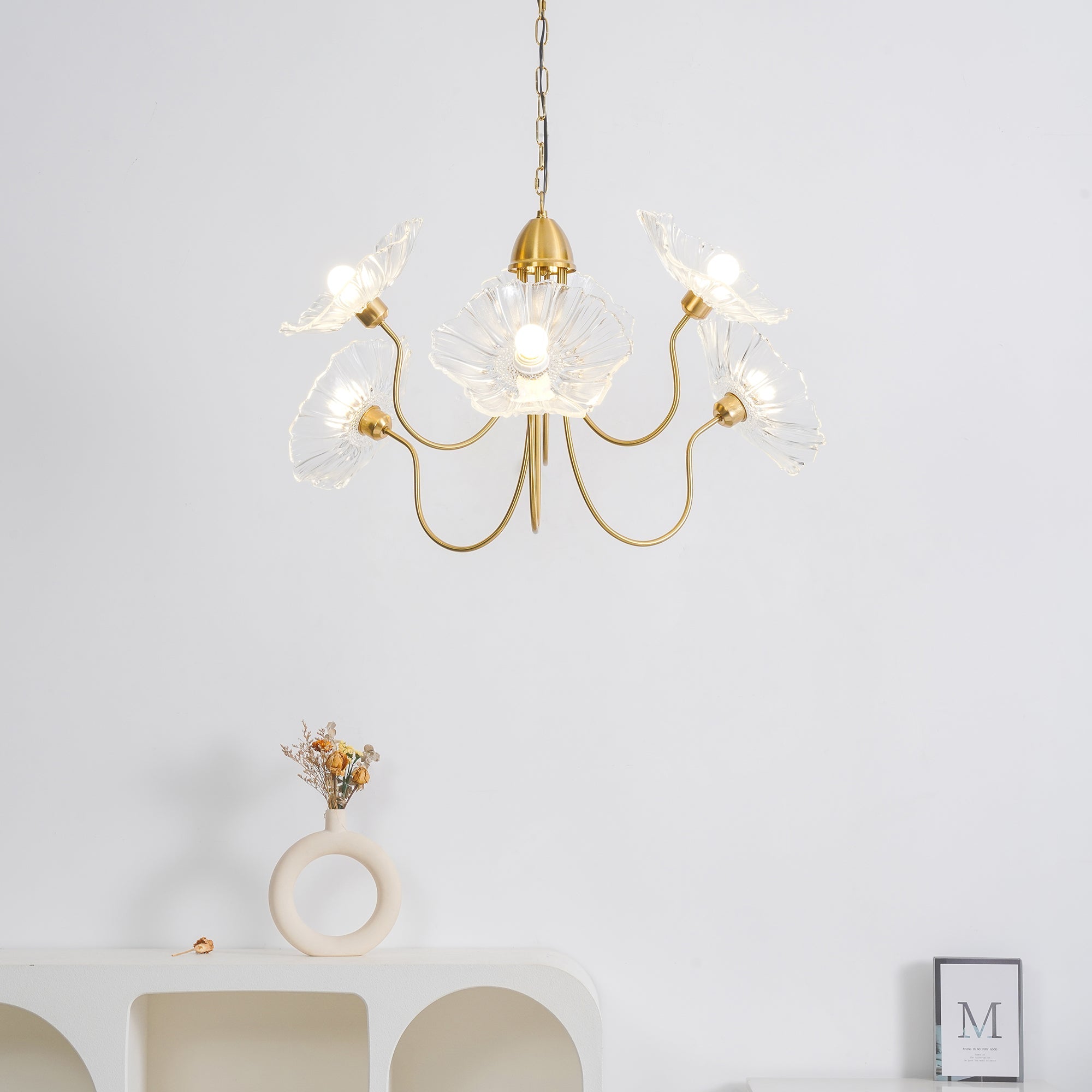 Lotus Leaf Glass Chandelier - Blowlighting
