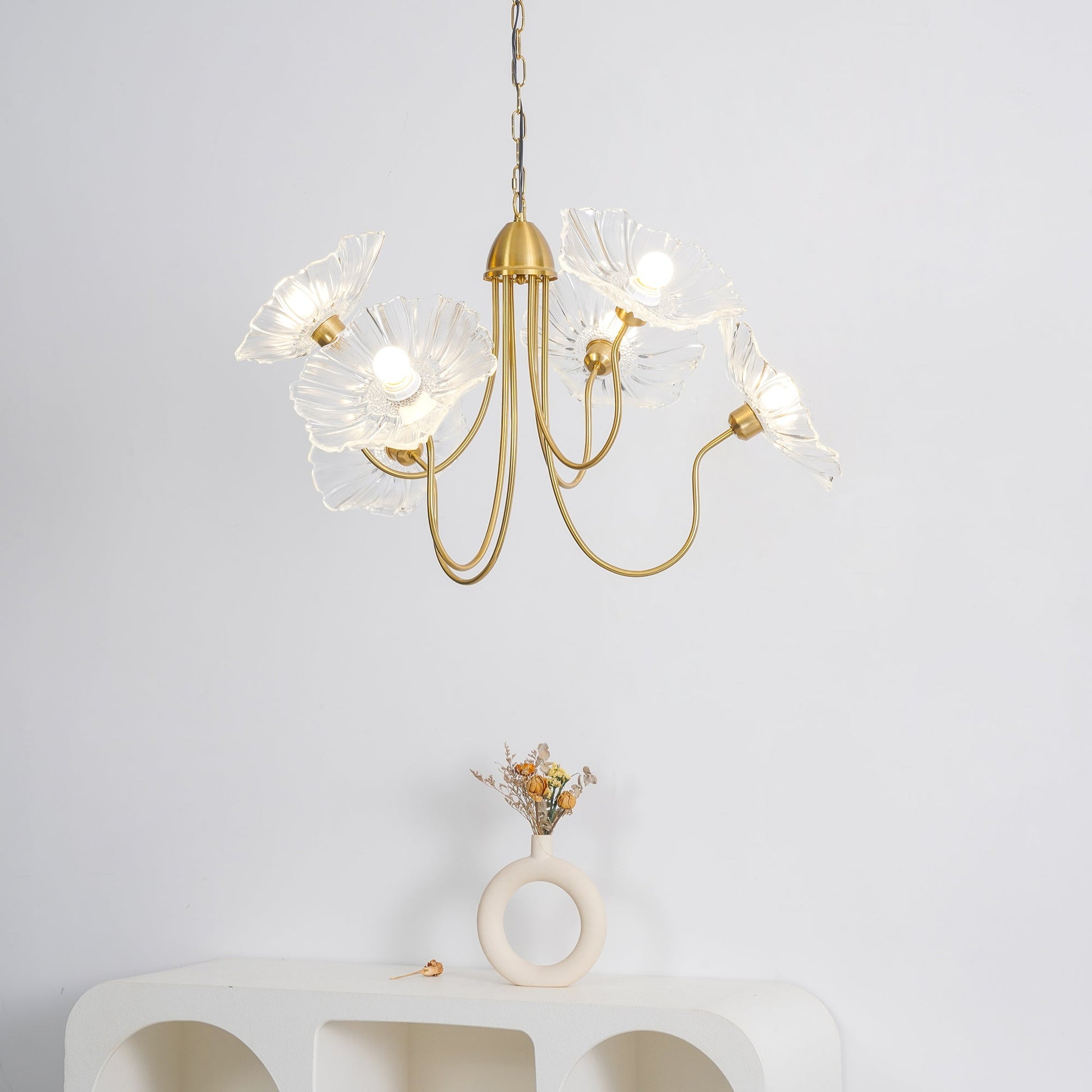 Lotus Leaf Glass Chandelier - Blowlighting