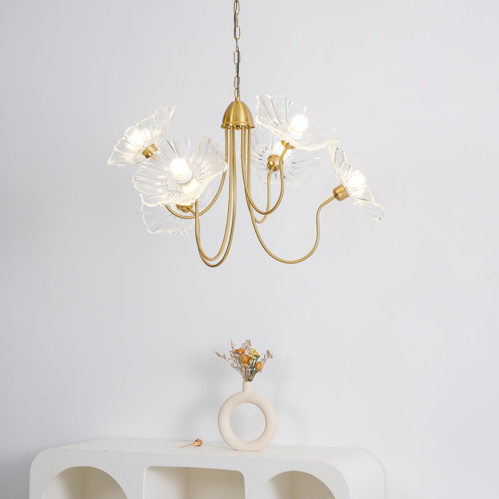 Lotus Leaf Glass Chandelier - Blowlighting