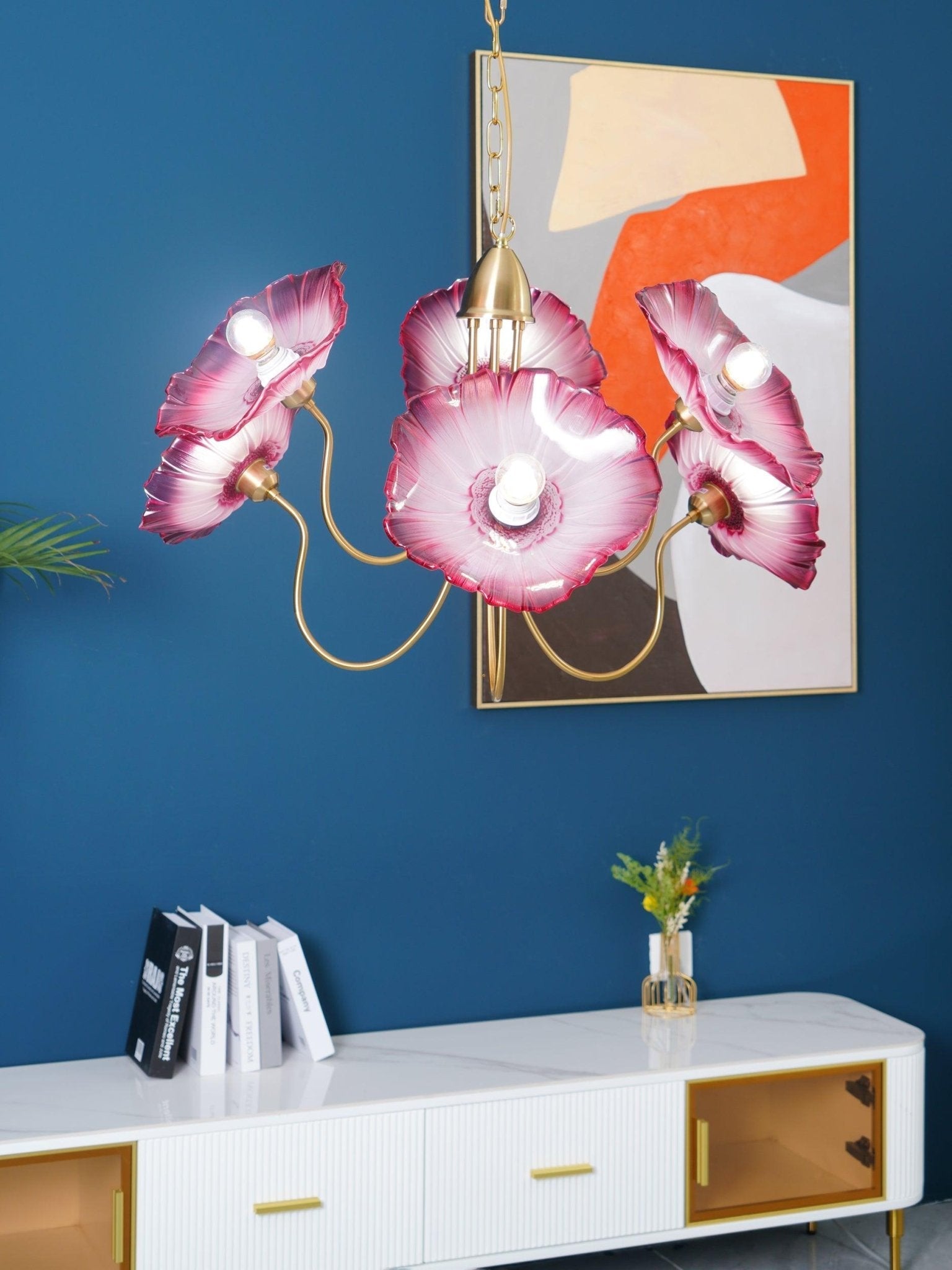 Lotus Leaf Glass Chandelier - Blowlighting
