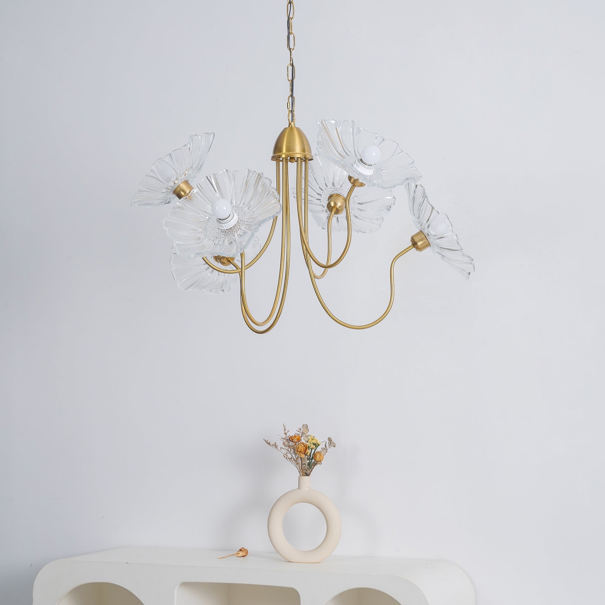 Lotus Leaf Glass Chandelier - Blowlighting