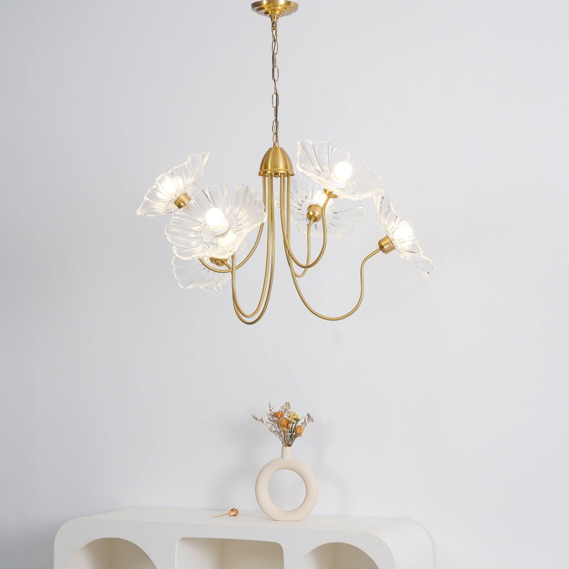 Lotus Leaf Glass Chandelier - Blowlighting