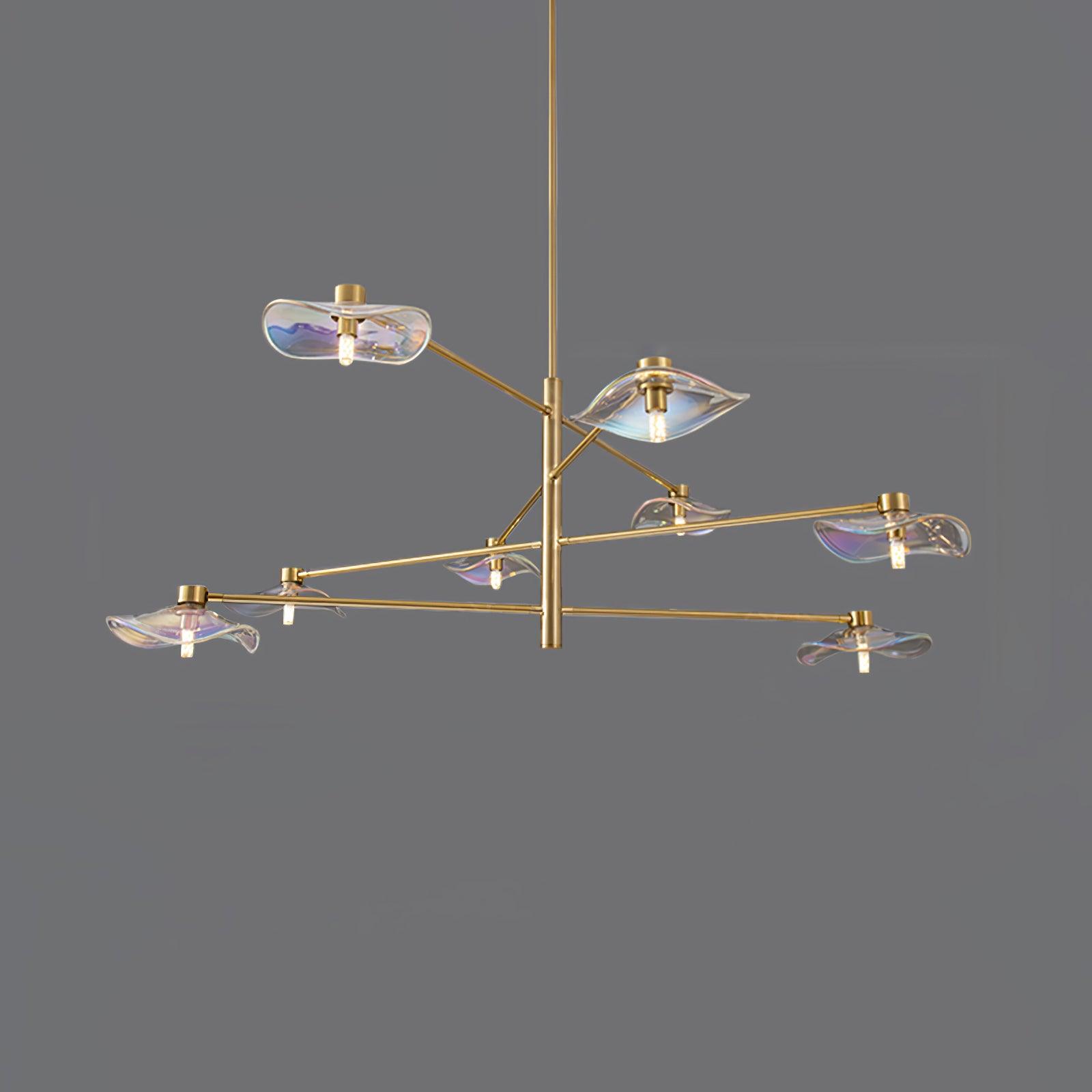 Lotus Leaves Glass Chandelier - Blowlighting