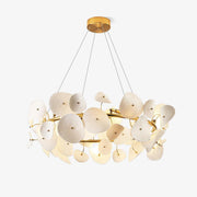 Virinira Modern Elegance Petal Metal Ceramic Chandelier - Blowlighting