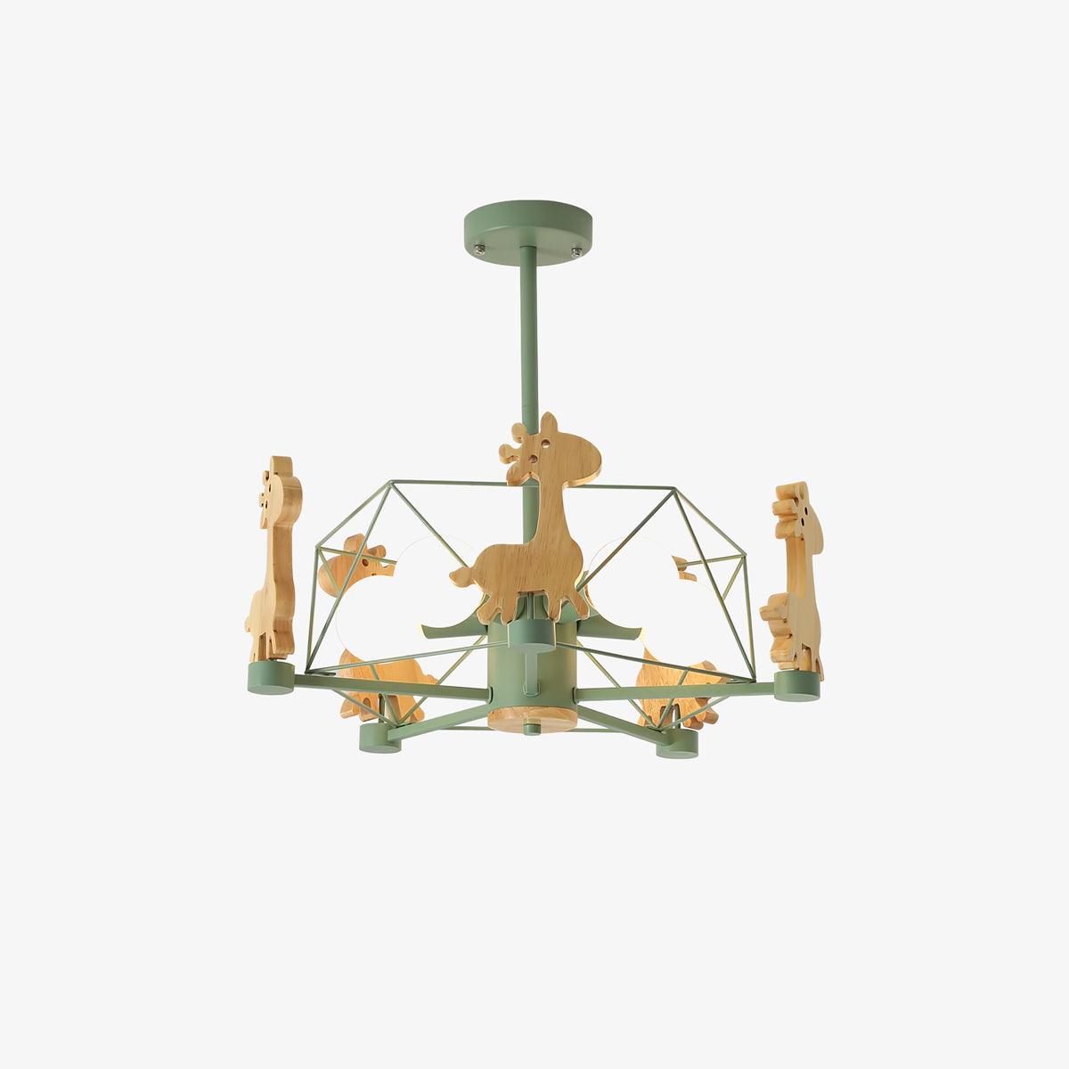 Lovely Deer Wooden Chandelier - Blowlighting