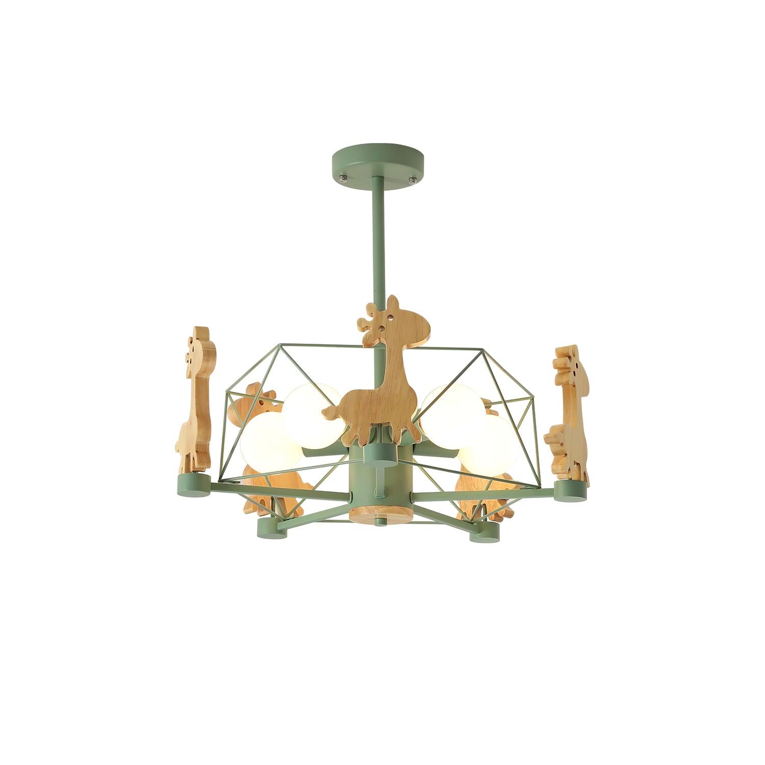 Lovely Deer Wooden Chandelier - Blowlighting