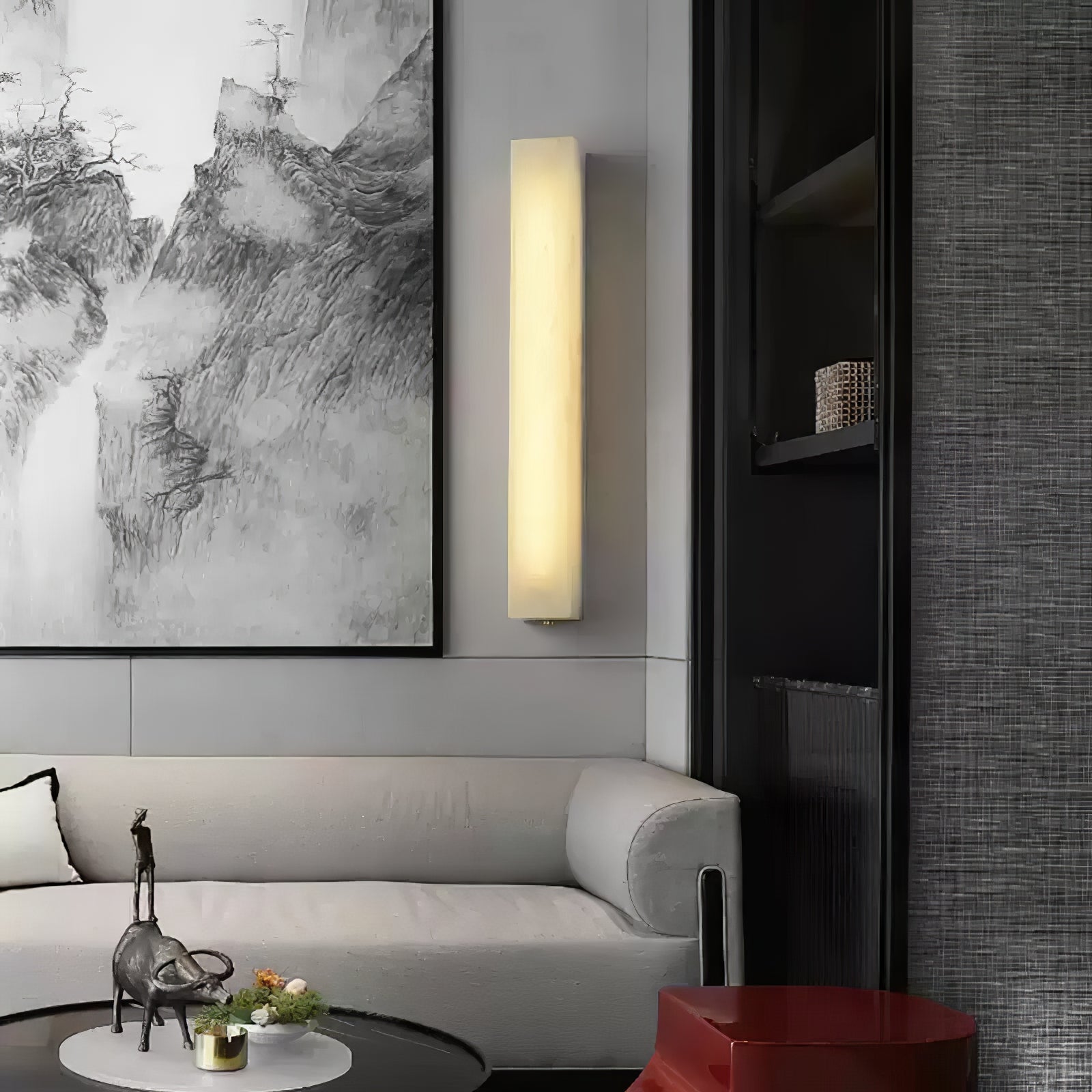 Irina Cylindrical Alabaster Wall Light - Blowlighting
