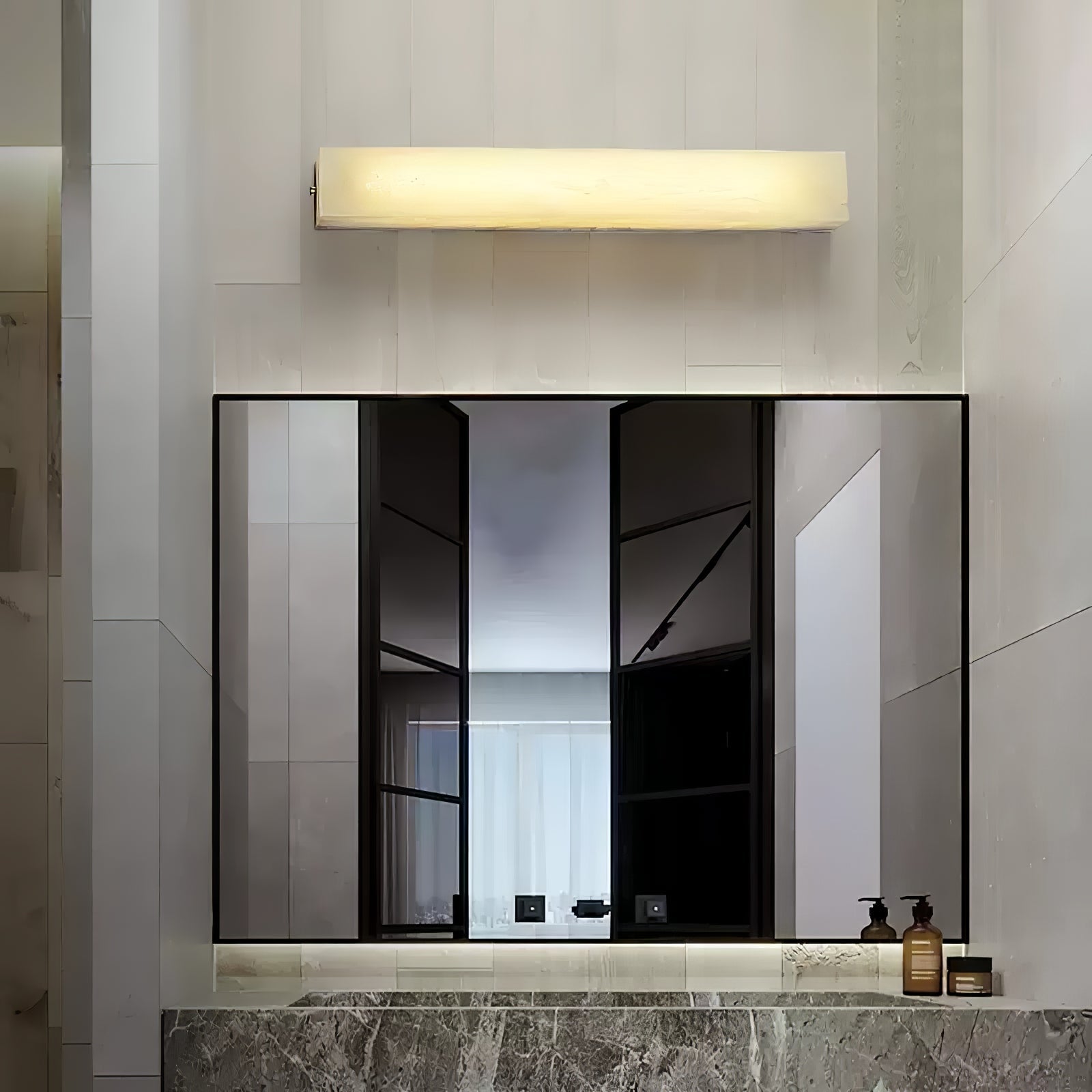 Irina Cylindrical Alabaster Wall Light - Blowlighting