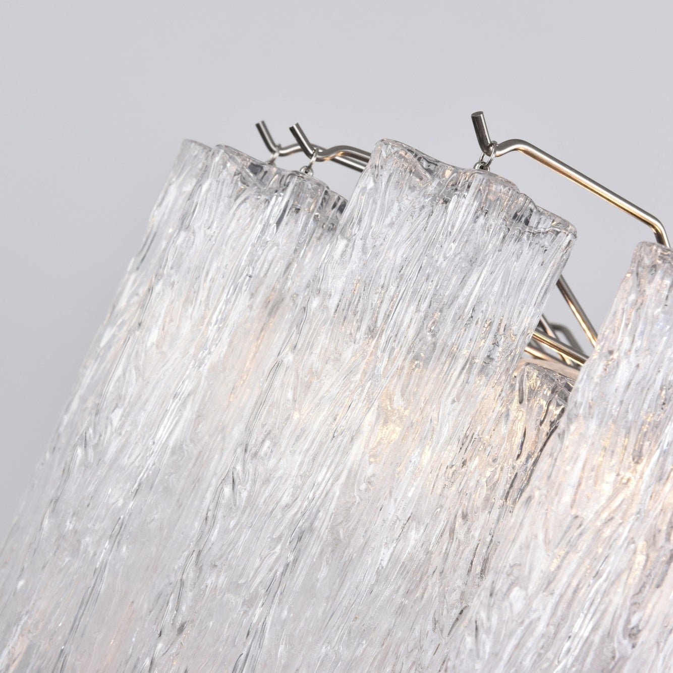 Aurora Chandelier Clear Glass Multi-Tier Crystal Glow - Blowlighting