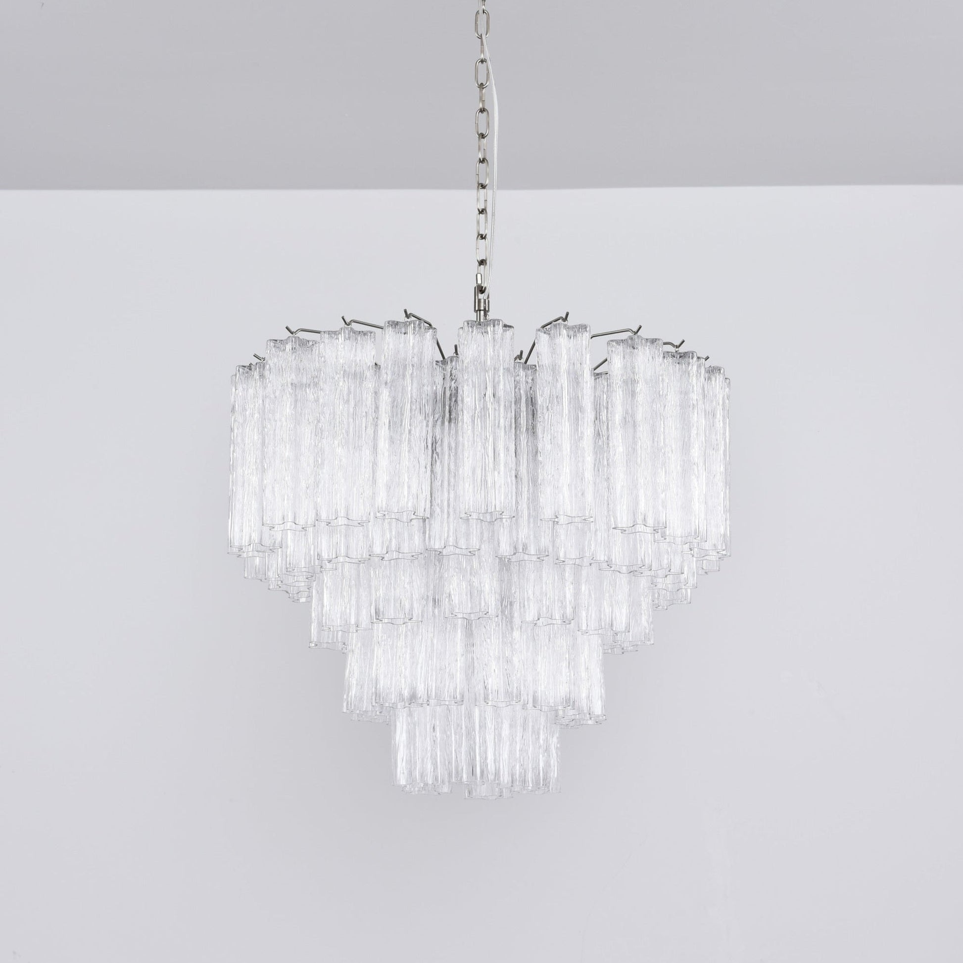 Aurora Chandelier Clear Glass Multi-Tier Crystal Glow - Blowlighting