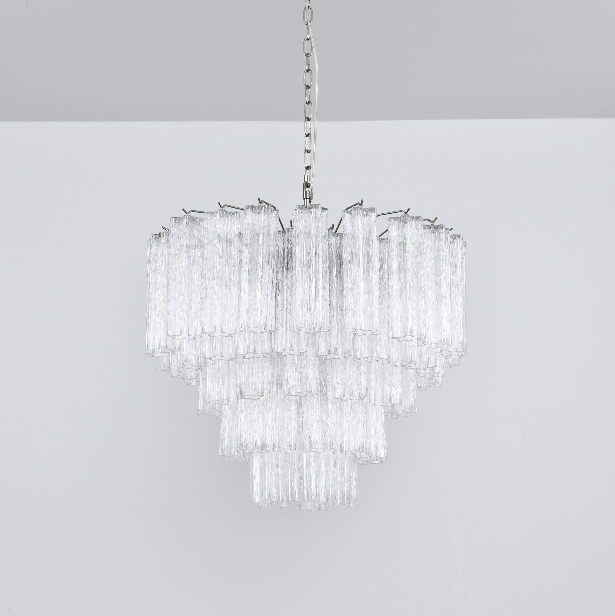 Aurora Chandelier Clear Glass Multi-Tier Crystal Glow - Blowlighting