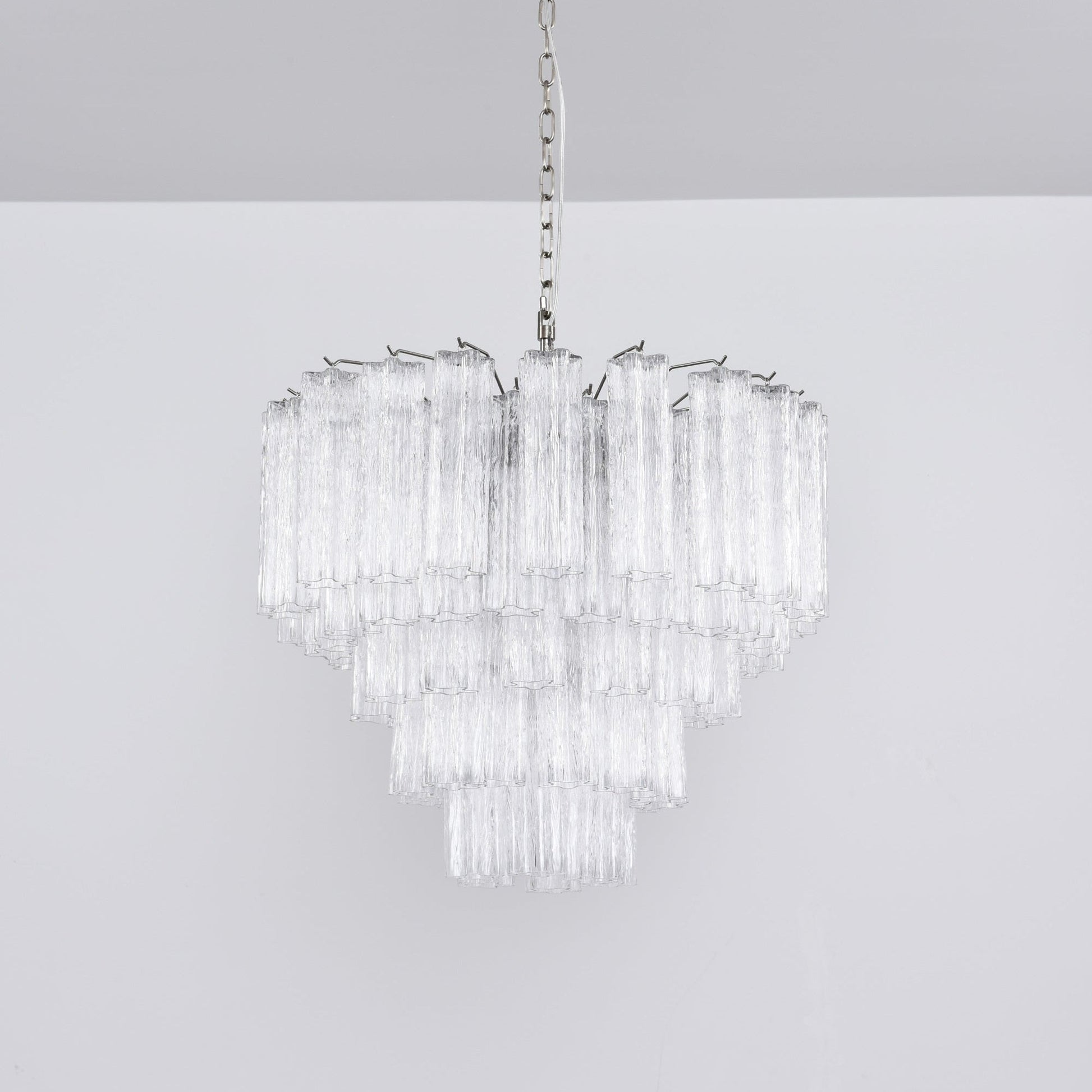 Aurora Chandelier Clear Glass Multi-Tier Crystal Glow - Blowlighting