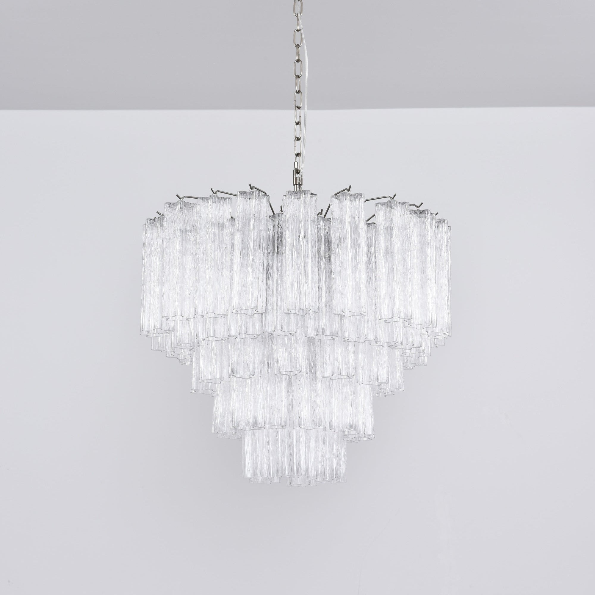 Aurora Chandelier Clear Glass Multi-Tier Crystal Glow - Blowlighting