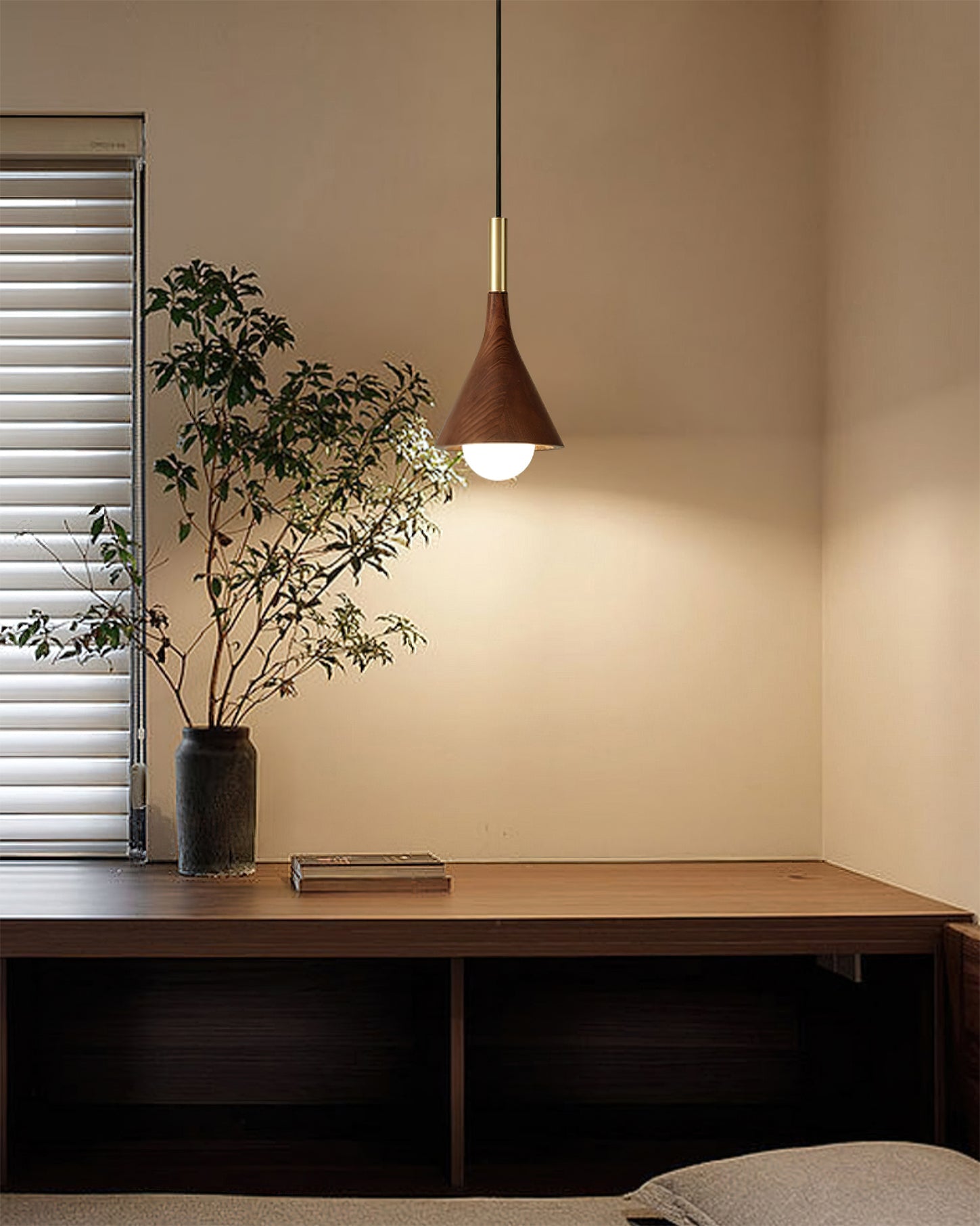 Lucian Scandinavian Wood Pendant Light