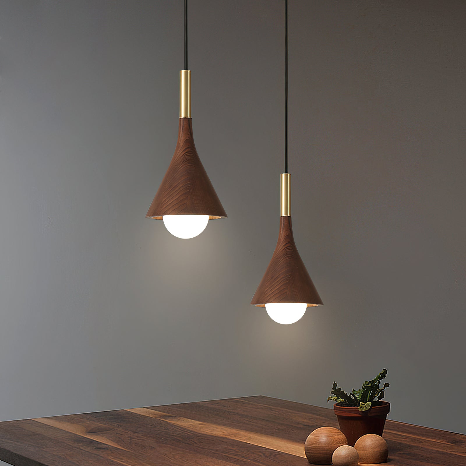 Lucian Scandinavian Wood Pendant Light