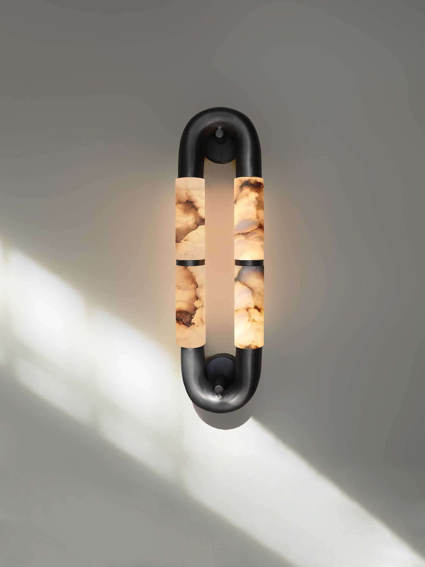 Luma Arc Twin Alabaster Sconce - Vakkerlight
