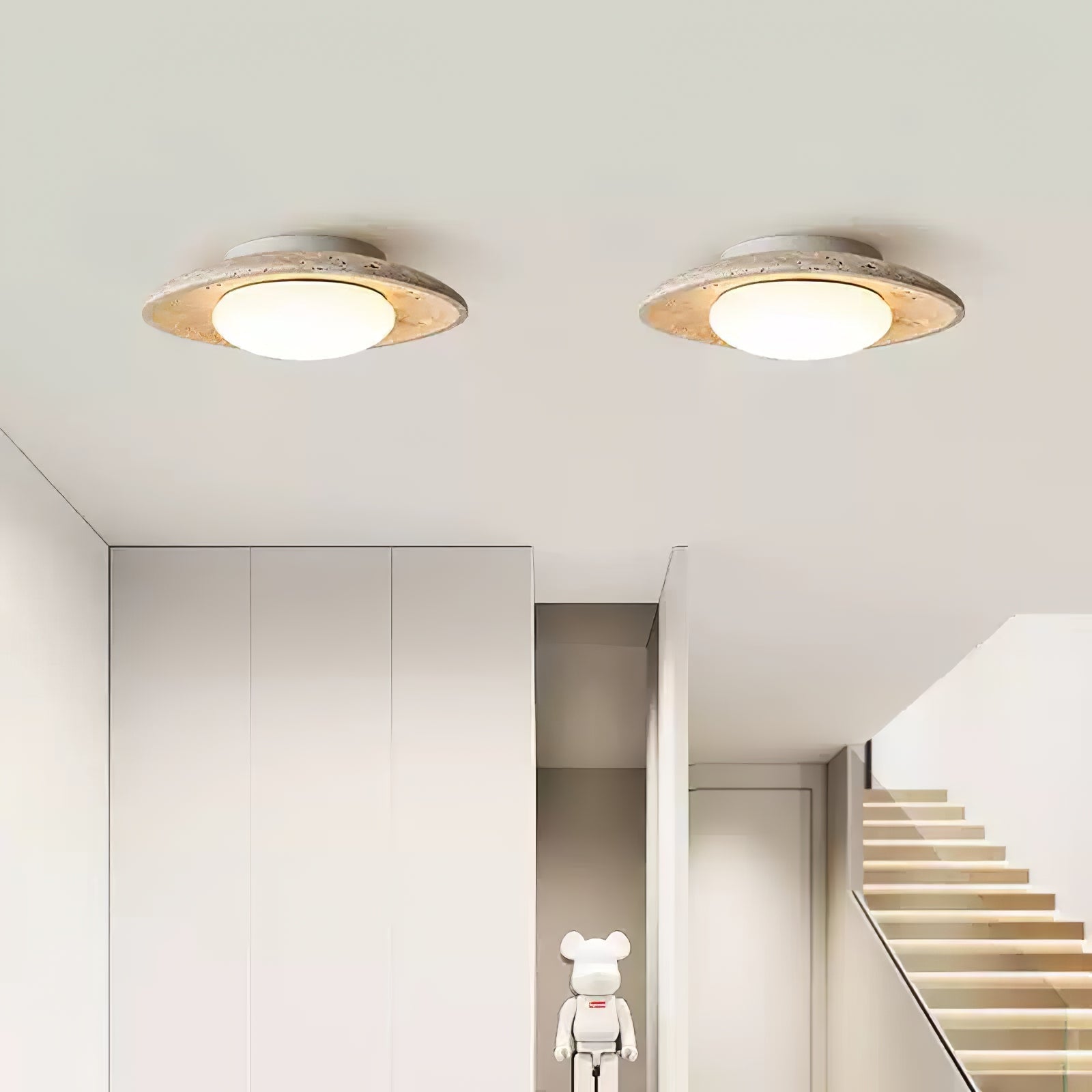 Lena Travertine Ceiling Light - Blowlighting