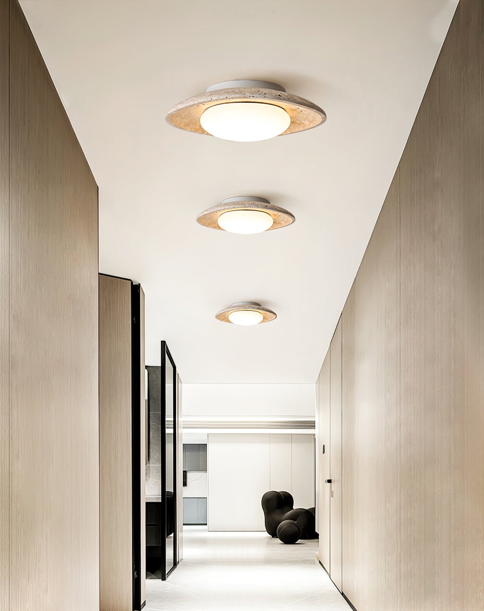 Lena Travertine Ceiling Light - Blowlighting
