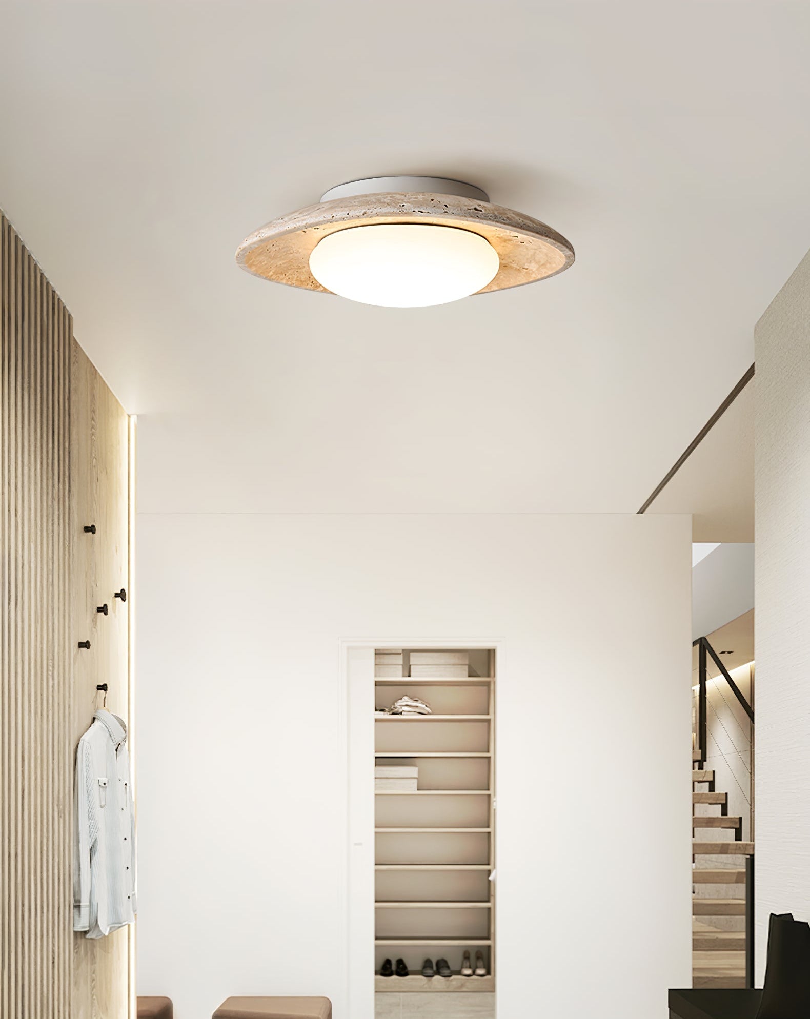 Lena Travertine Ceiling Light - Blowlighting