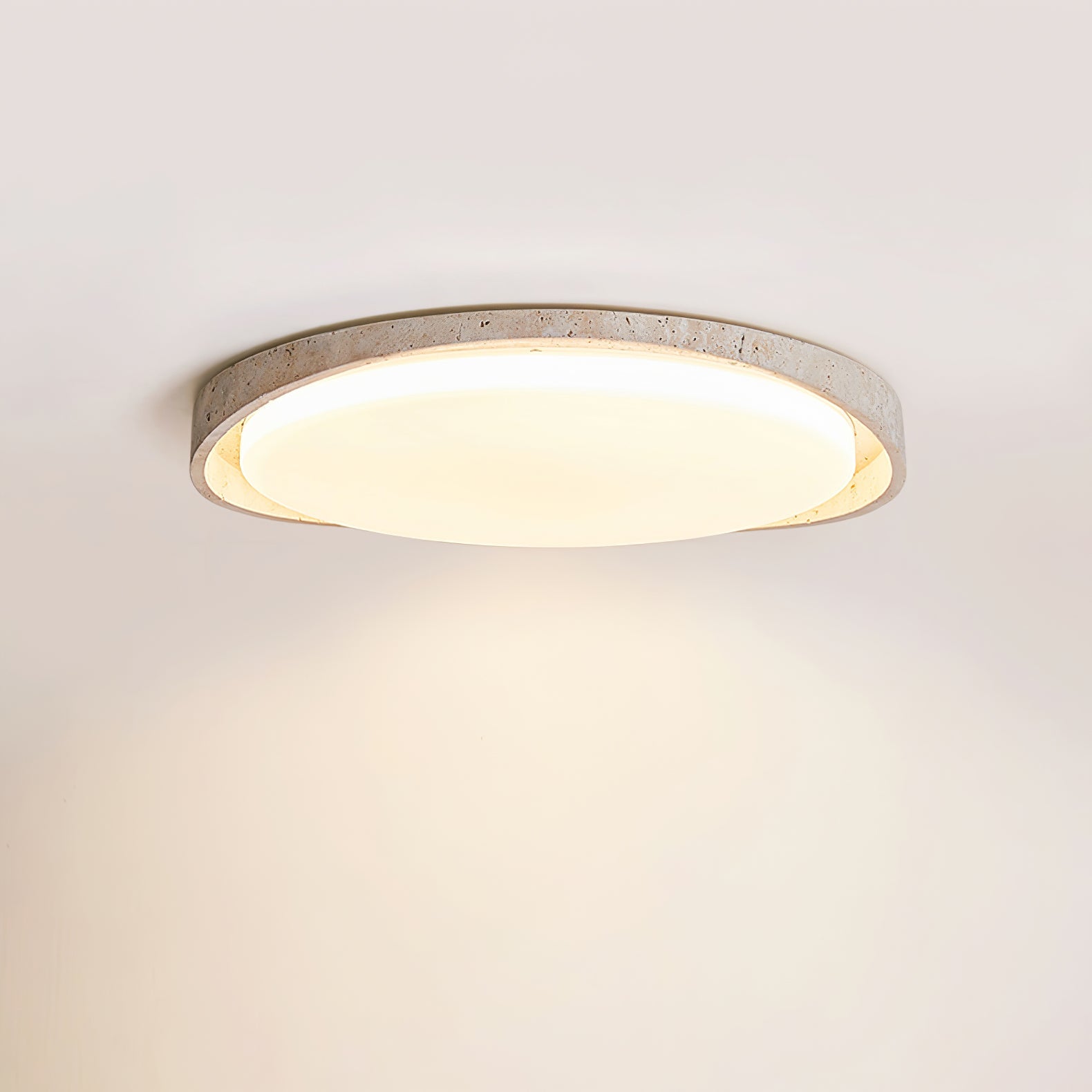 Vanoren Oval Frame Travertine Ceiling Light - Blowlighting