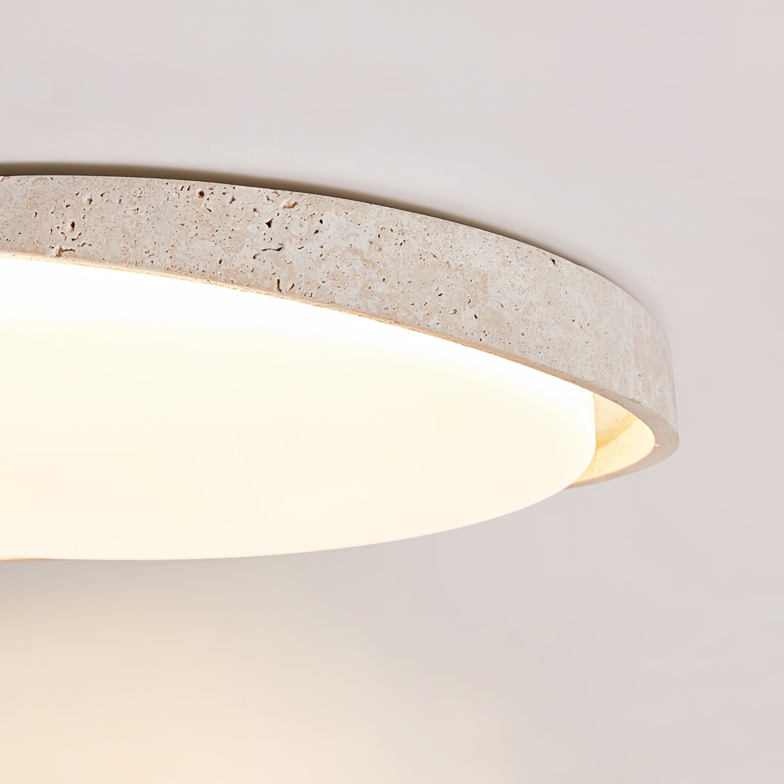 Vanoren Oval Frame Travertine Ceiling Light - Blowlighting