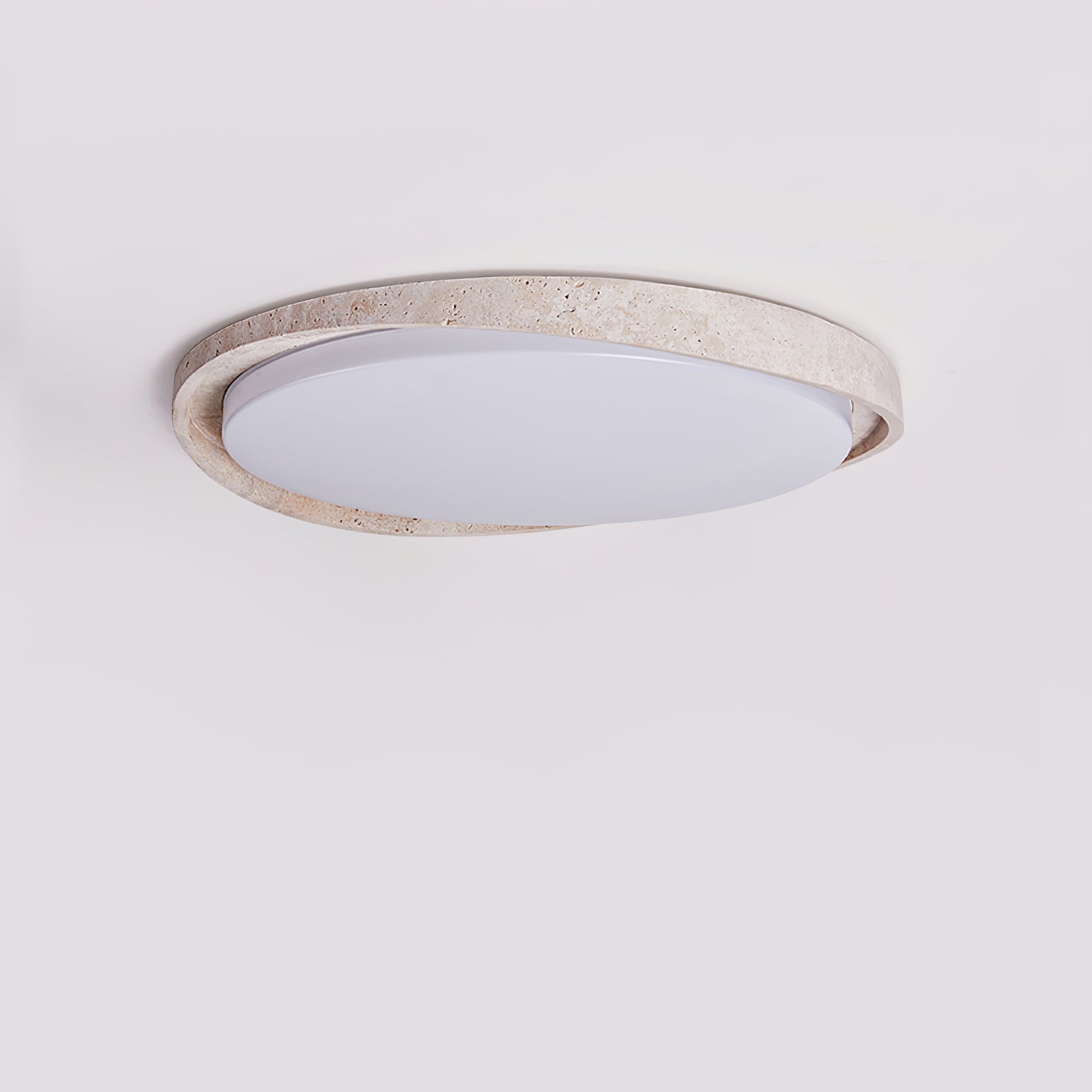 Vanoren Oval Frame Travertine Ceiling Light - Blowlighting