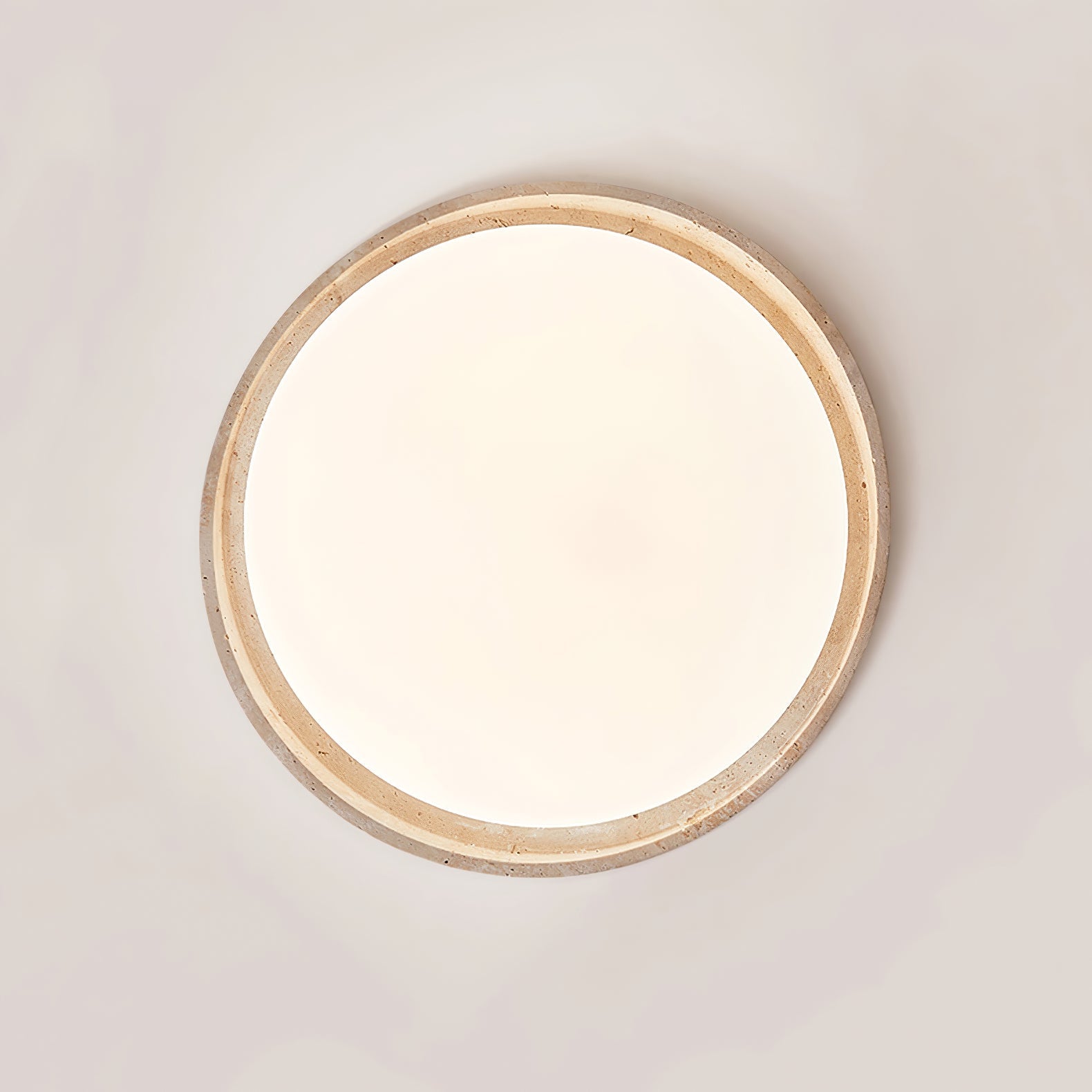 Vanoren Oval Frame Travertine Ceiling Light - Blowlighting