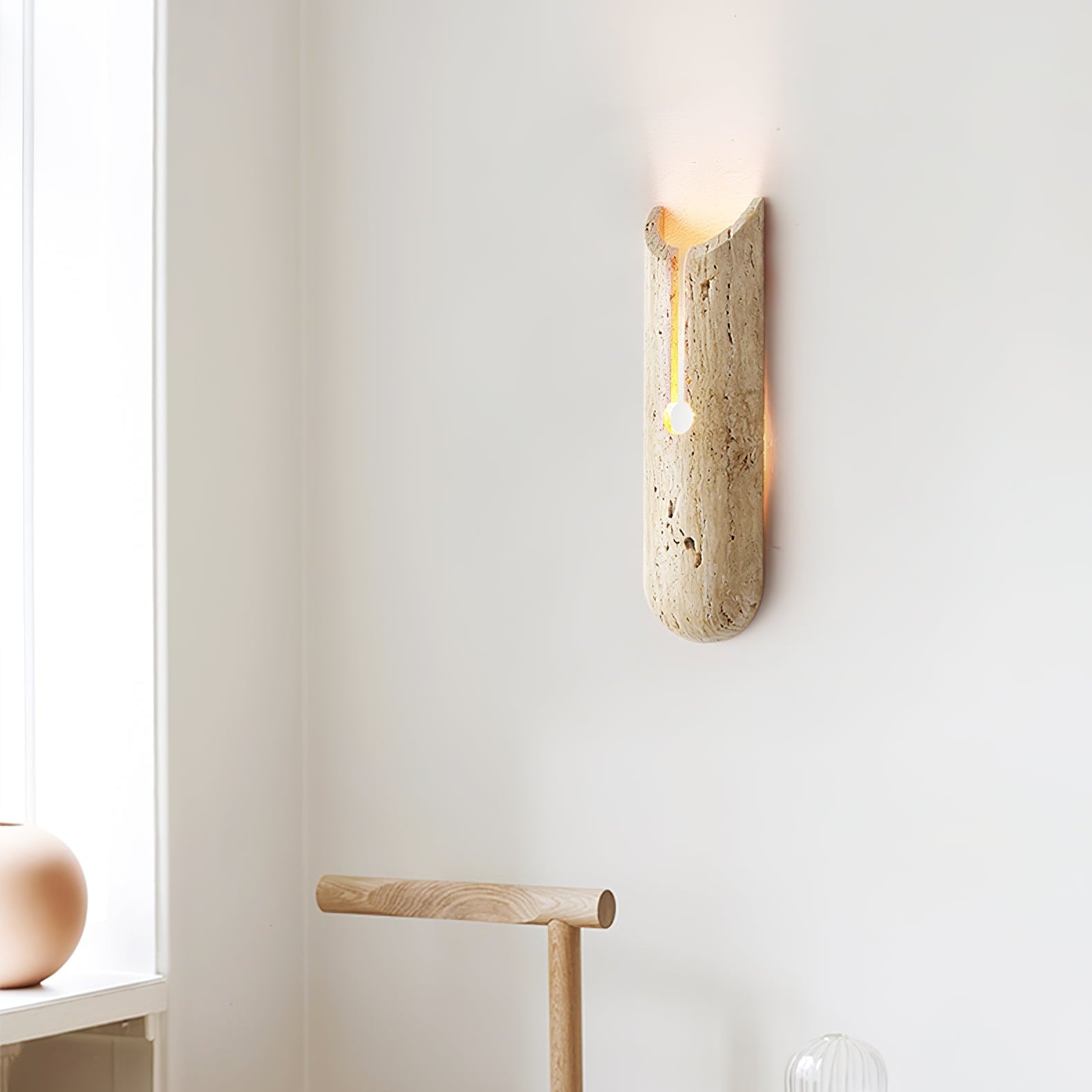 Elraeila Rustic Travertine Wall Light - Blowlighting