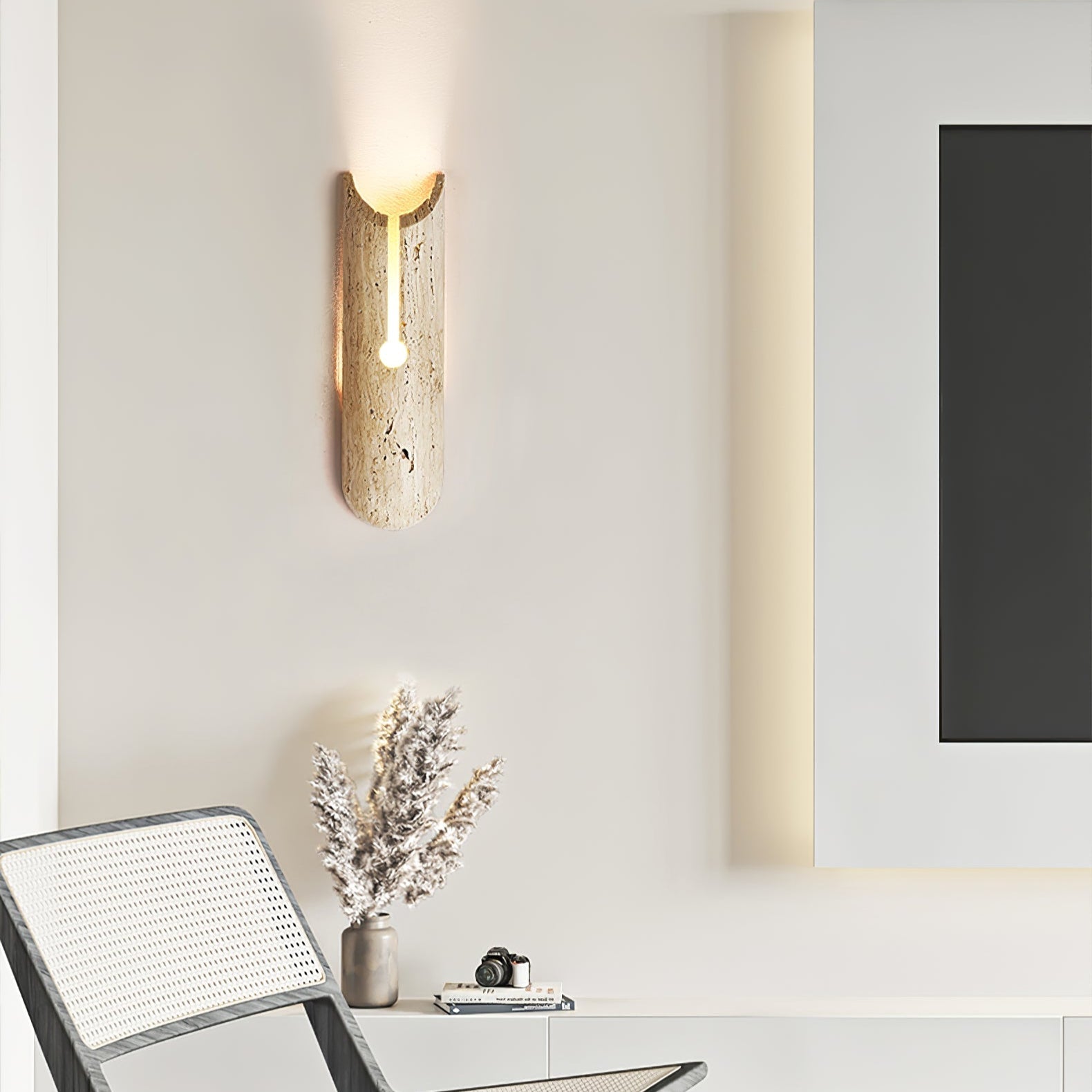 Elraeila Rustic Travertine Wall Light - Blowlighting