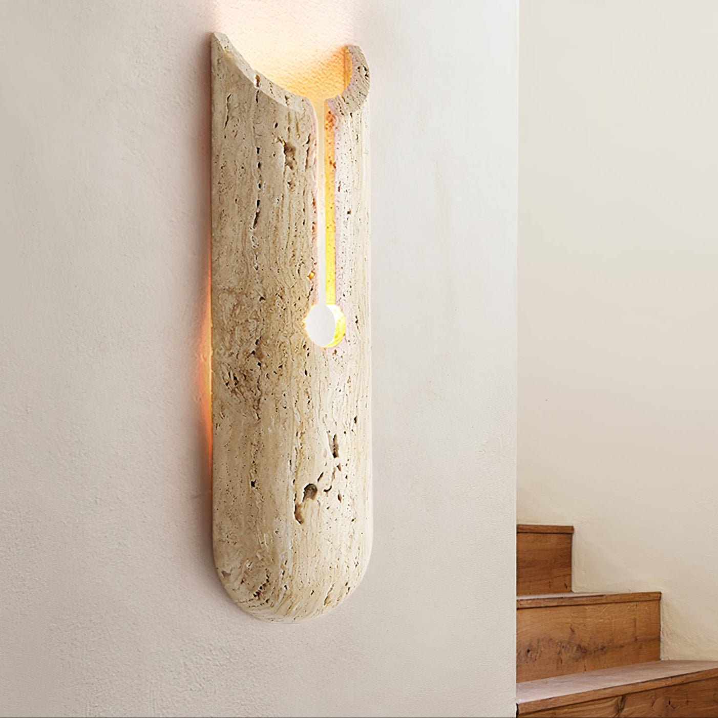 Elraeila Rustic Travertine Wall Light - Blowlighting