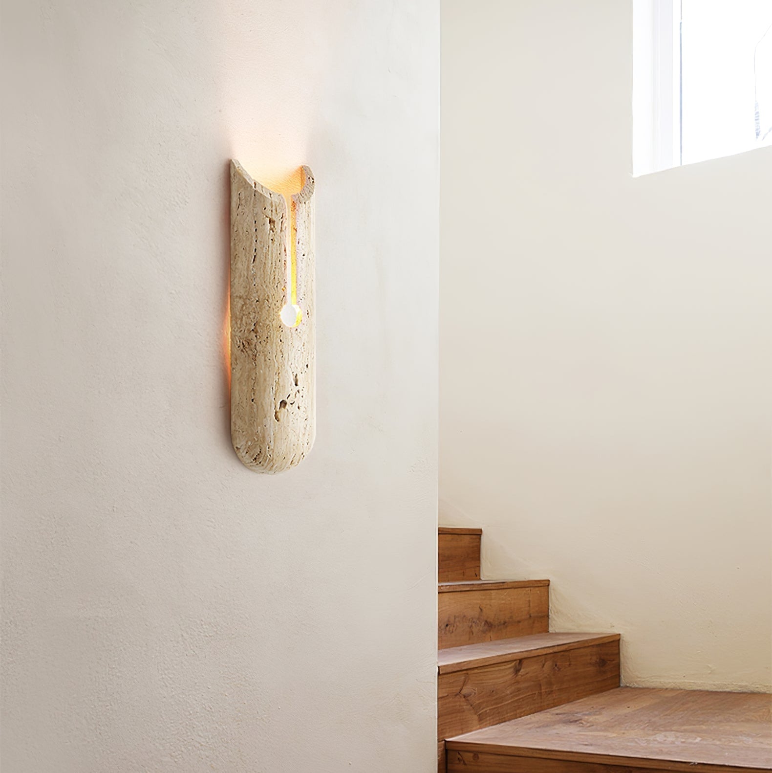 Elraeila Rustic Travertine Wall Light - Blowlighting
