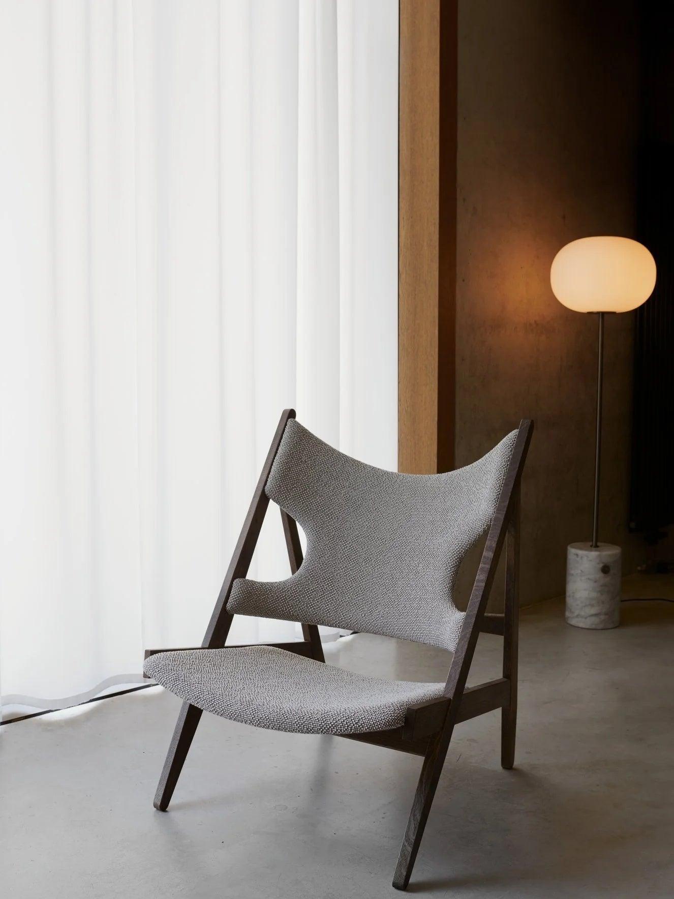 Iloryra Column-Base Travertine Floor Lamp - Blowlighting