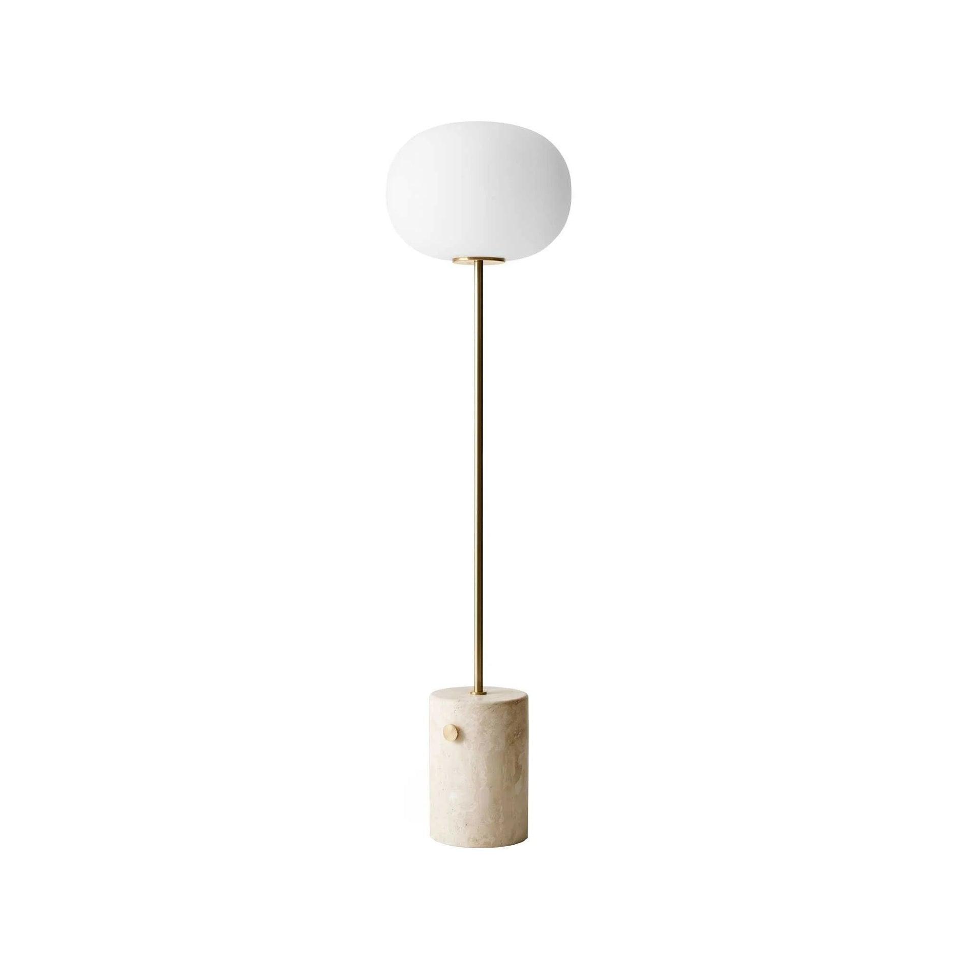 Iloryra Column-Base Travertine Floor Lamp - Blowlighting