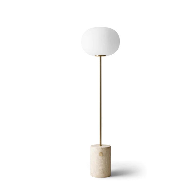Iloryra Column-Base Travertine Floor Lamp - Blowlighting